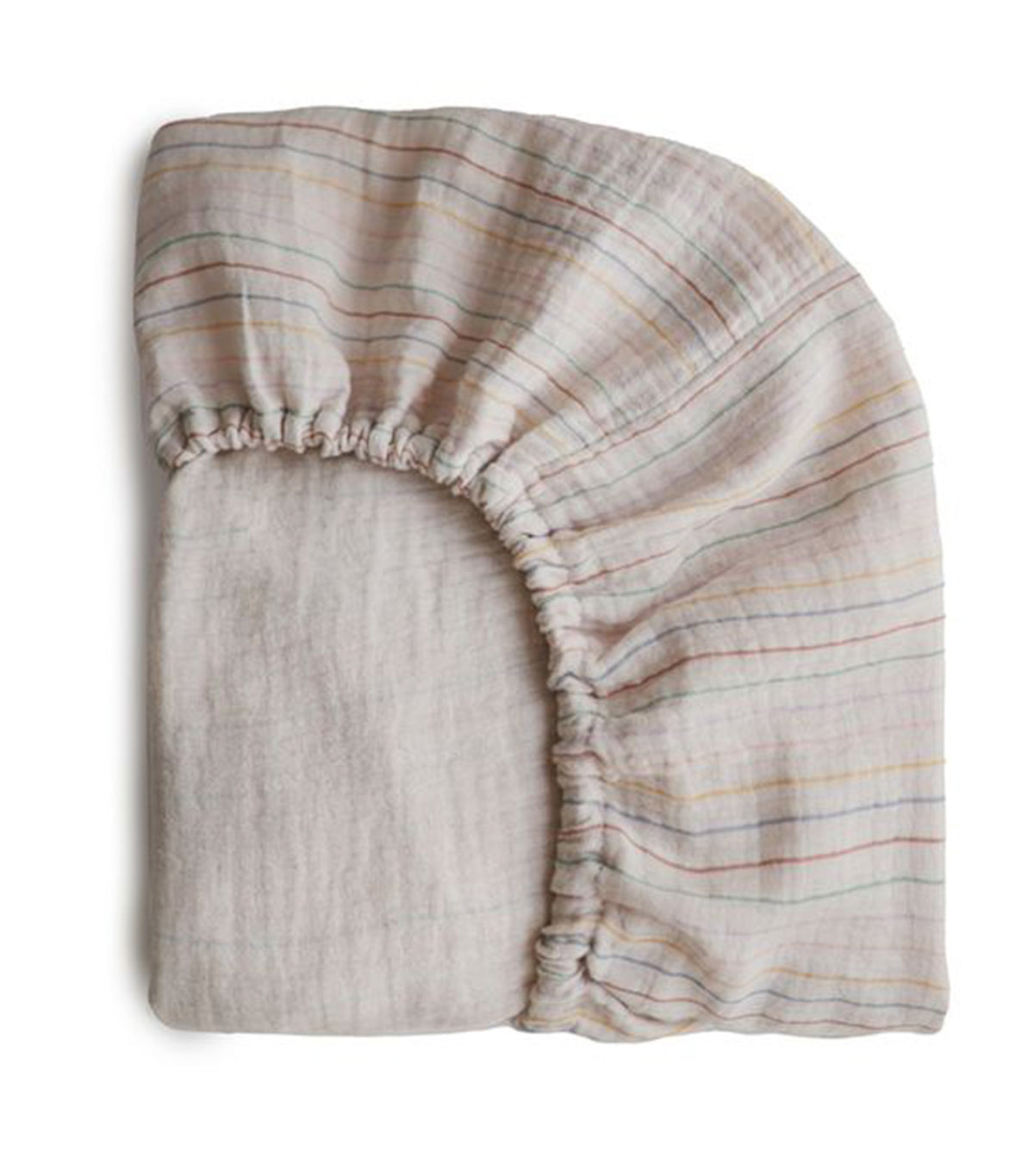 Muslin Crib Sheet Retro Stripes