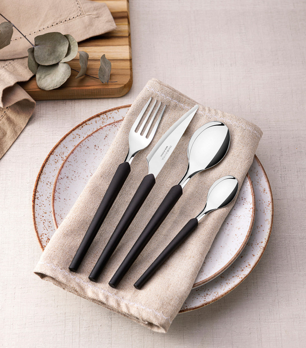 Obelline Cutlery Set of 124 Black