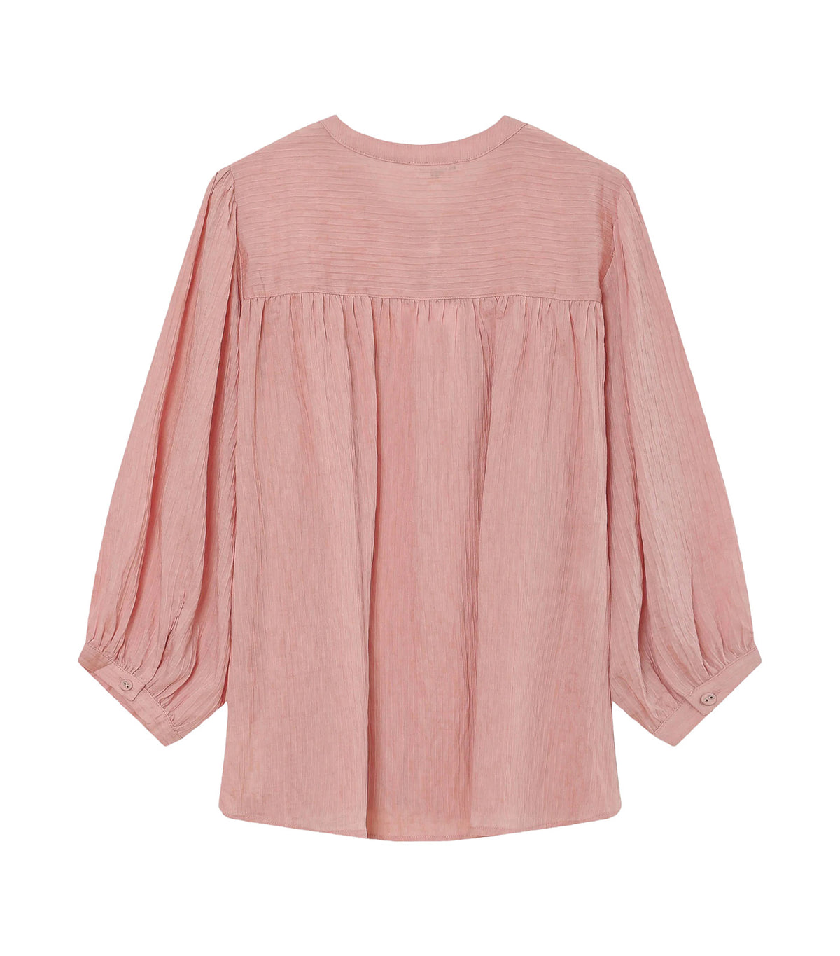 Vanille Loose Blouse with Balloon Sleeves Pink