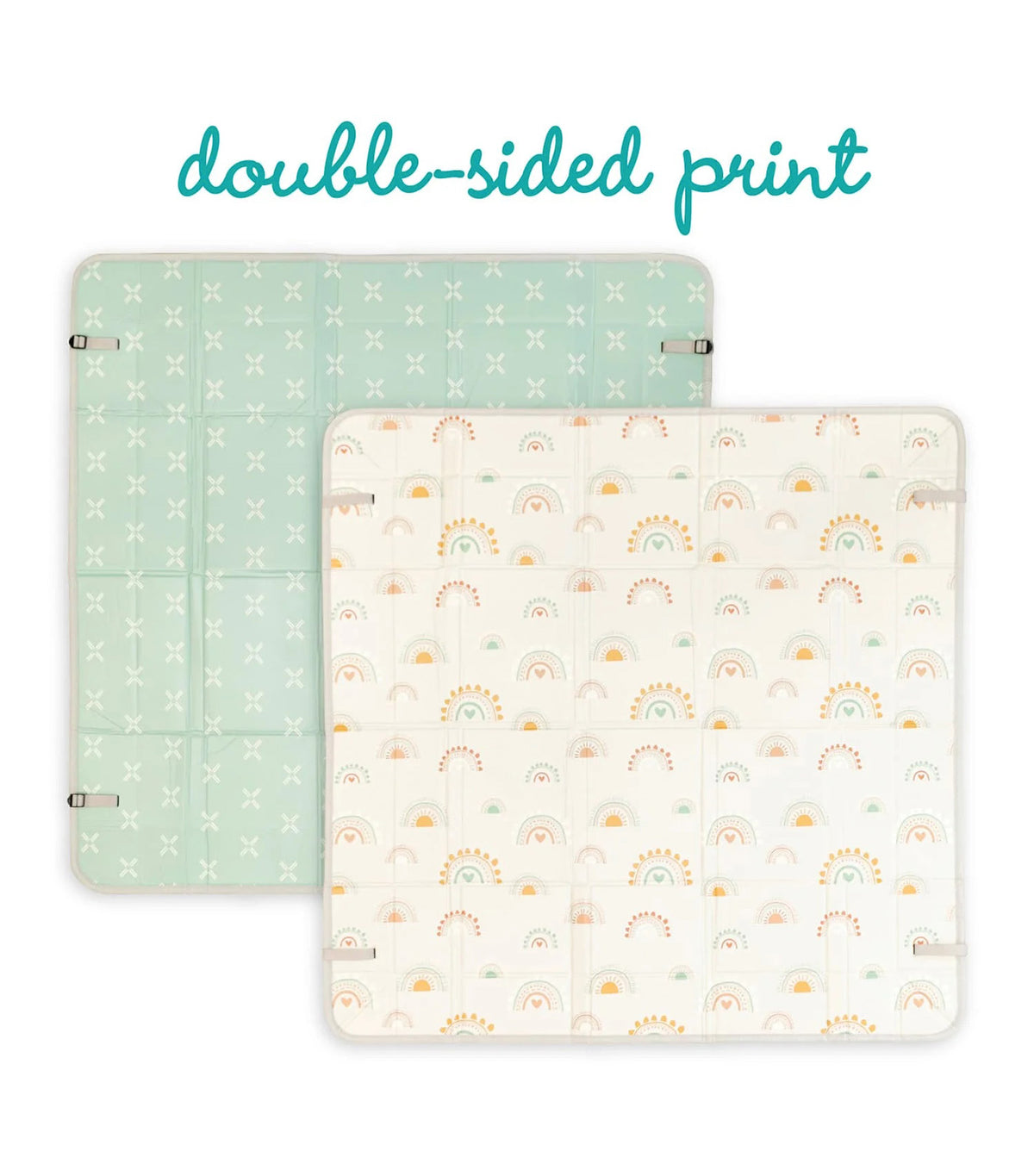 Foldable Soft Foam Mat Beige/Green