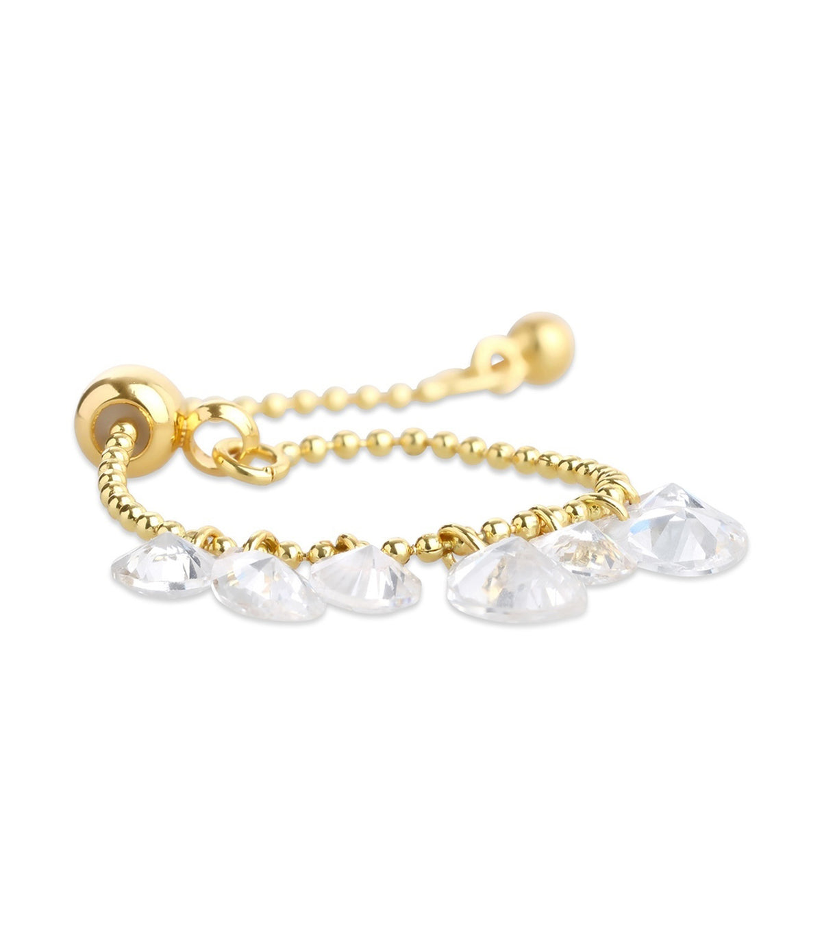 Malie Crystal Ring Gold