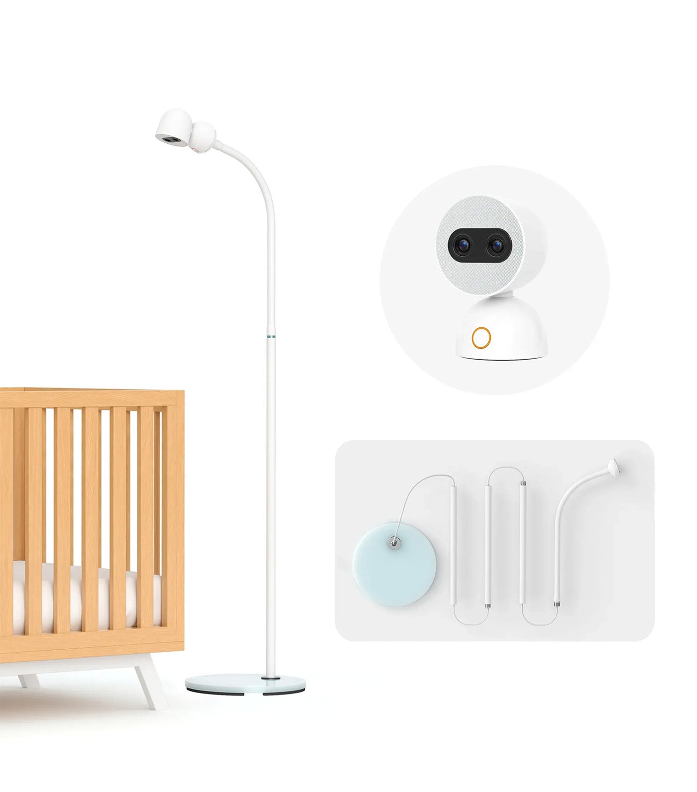 Floor Mount for Simsky Baby Monitor White