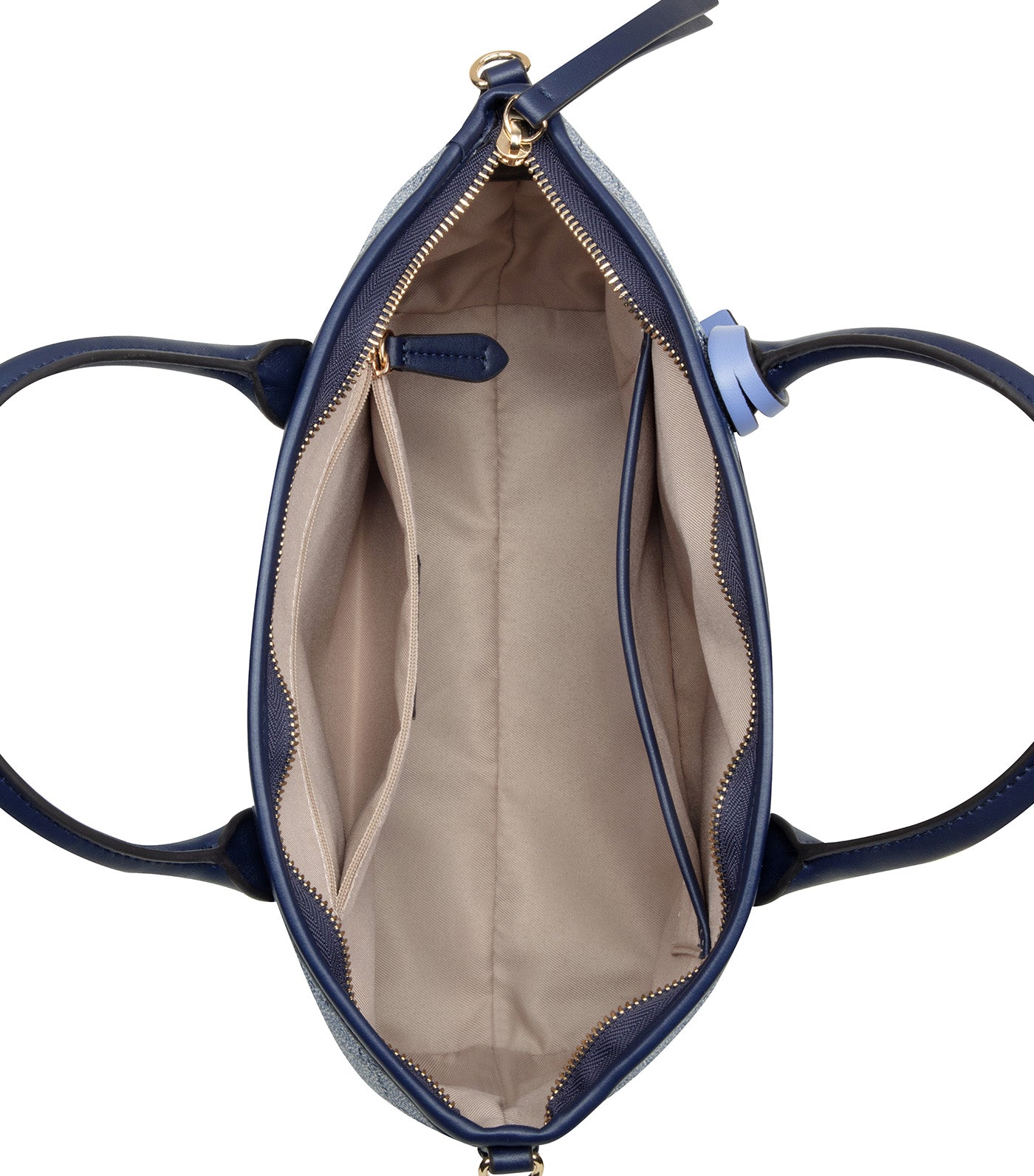 Piera Satchel Chambray Logo/Navy