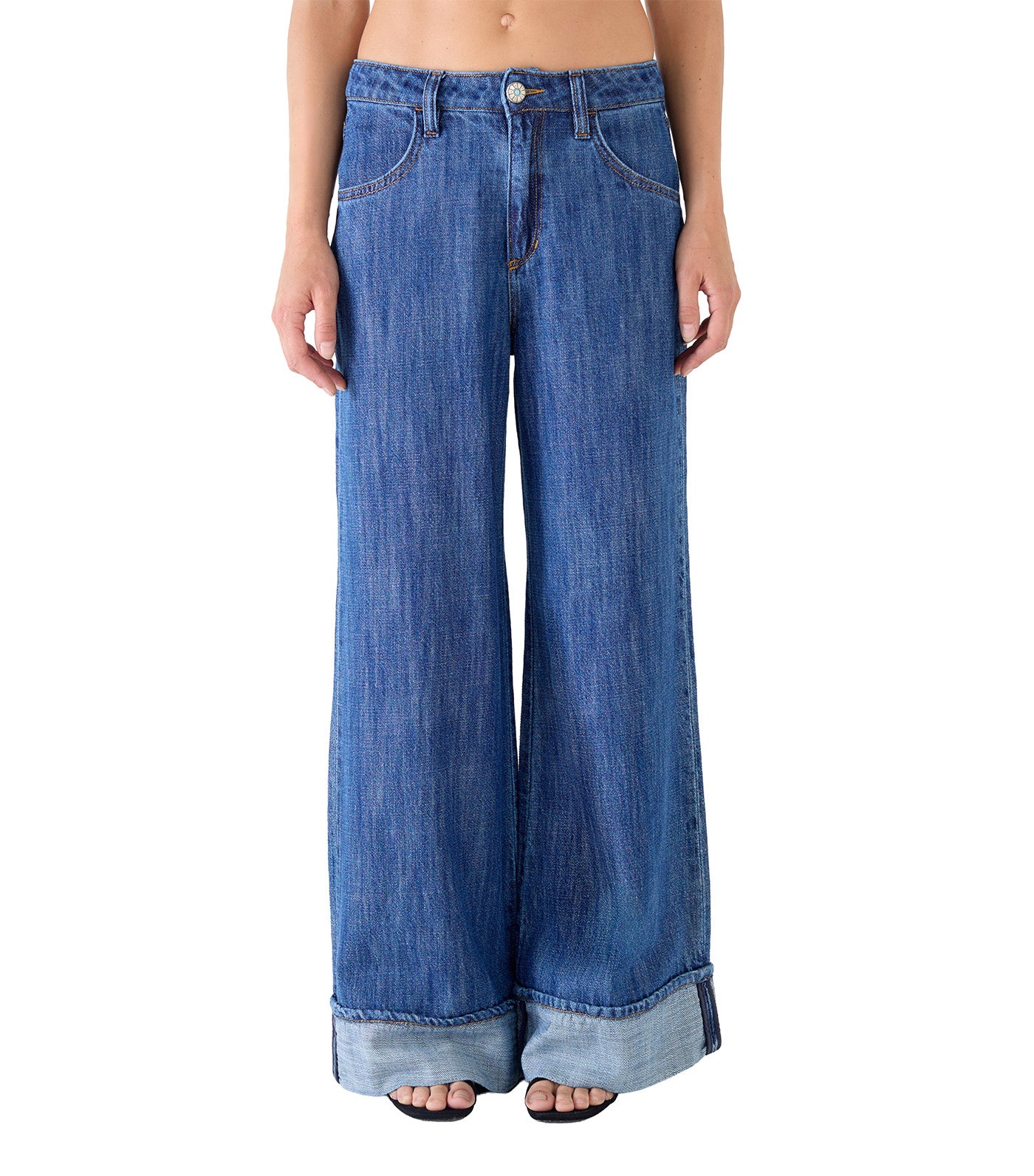 Roll Wide Leg Japan Denim Blue