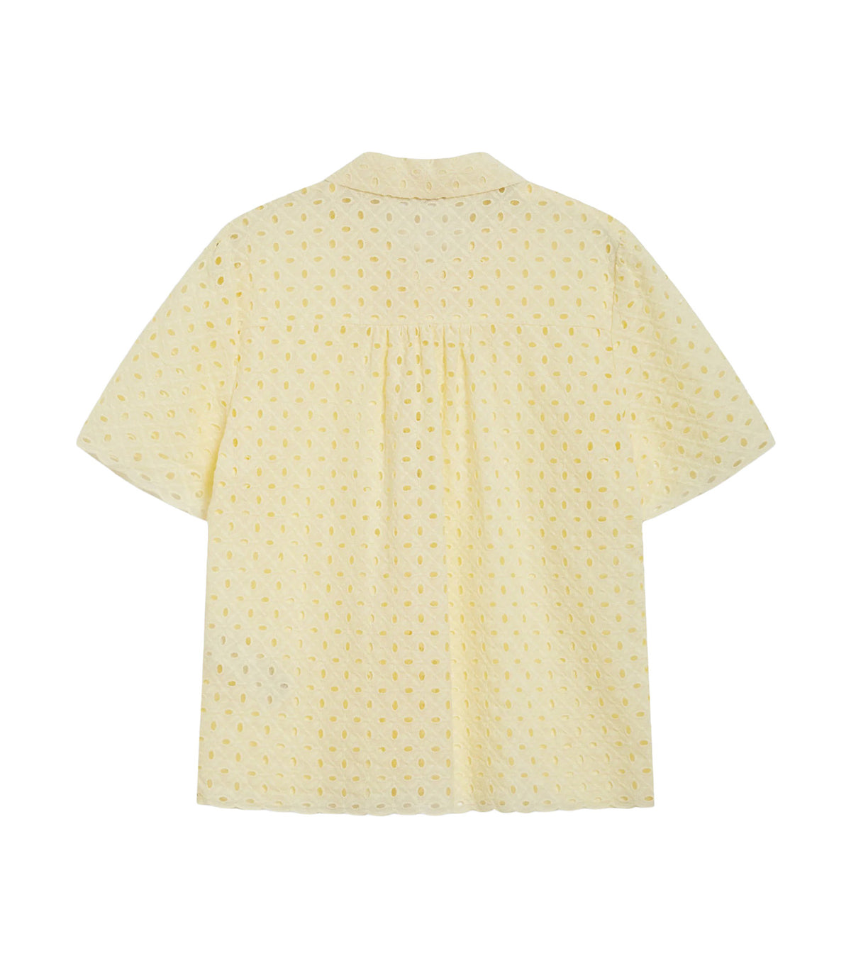 Waverine Lace Shirt with Short Sleeves Yellow