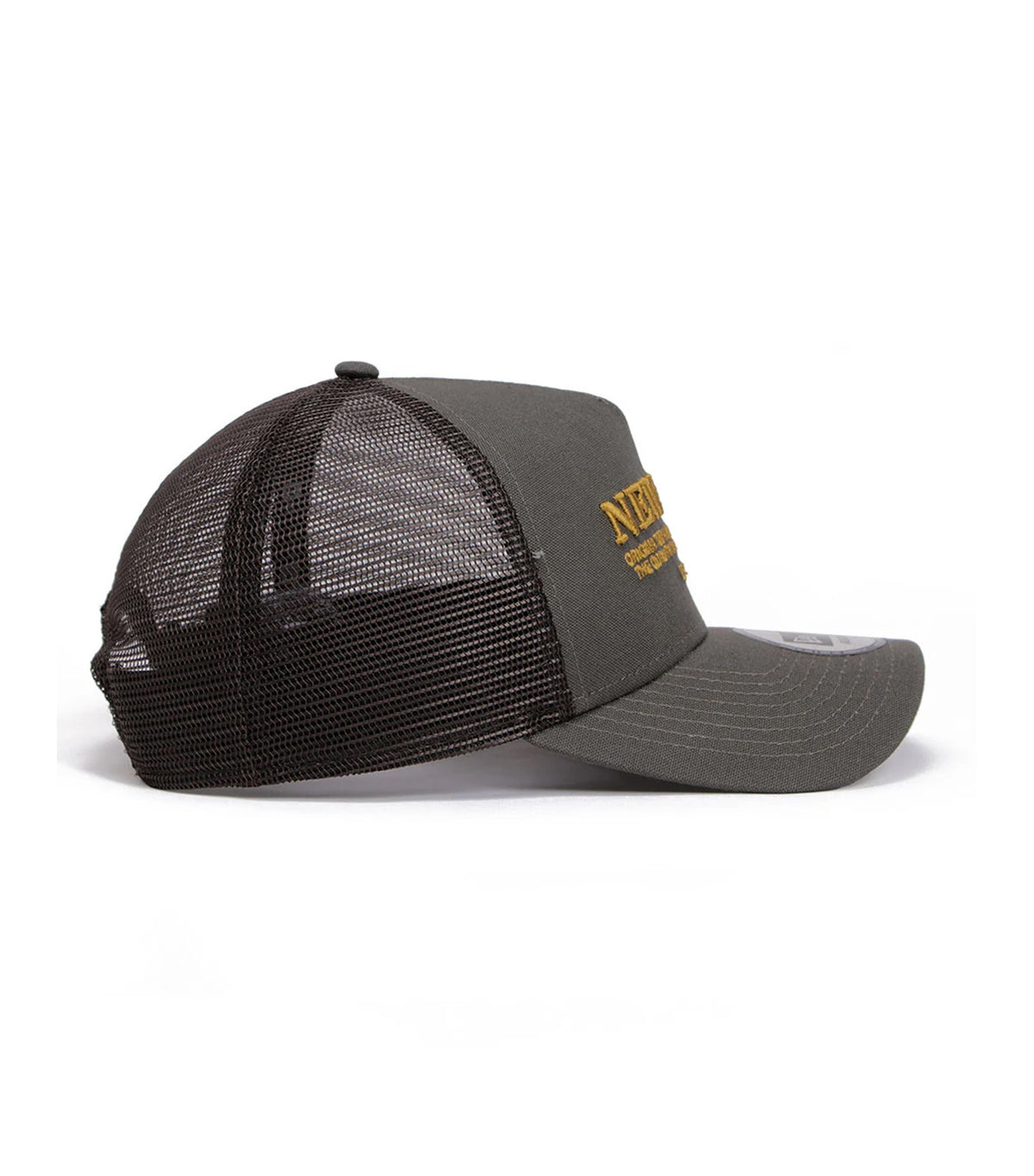 Wordmark Logo Duck Canvas 9FORTY A-Frame Trucker Adjustable Cap Duck Moss