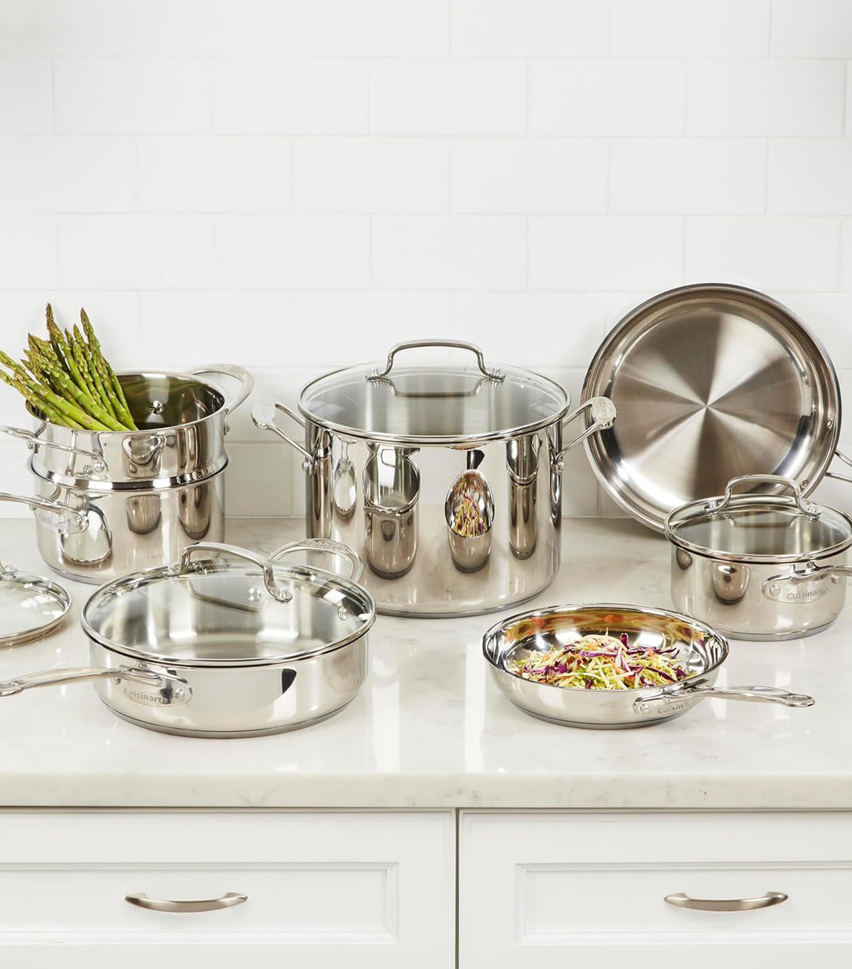 Cookware Set of 11 Silver