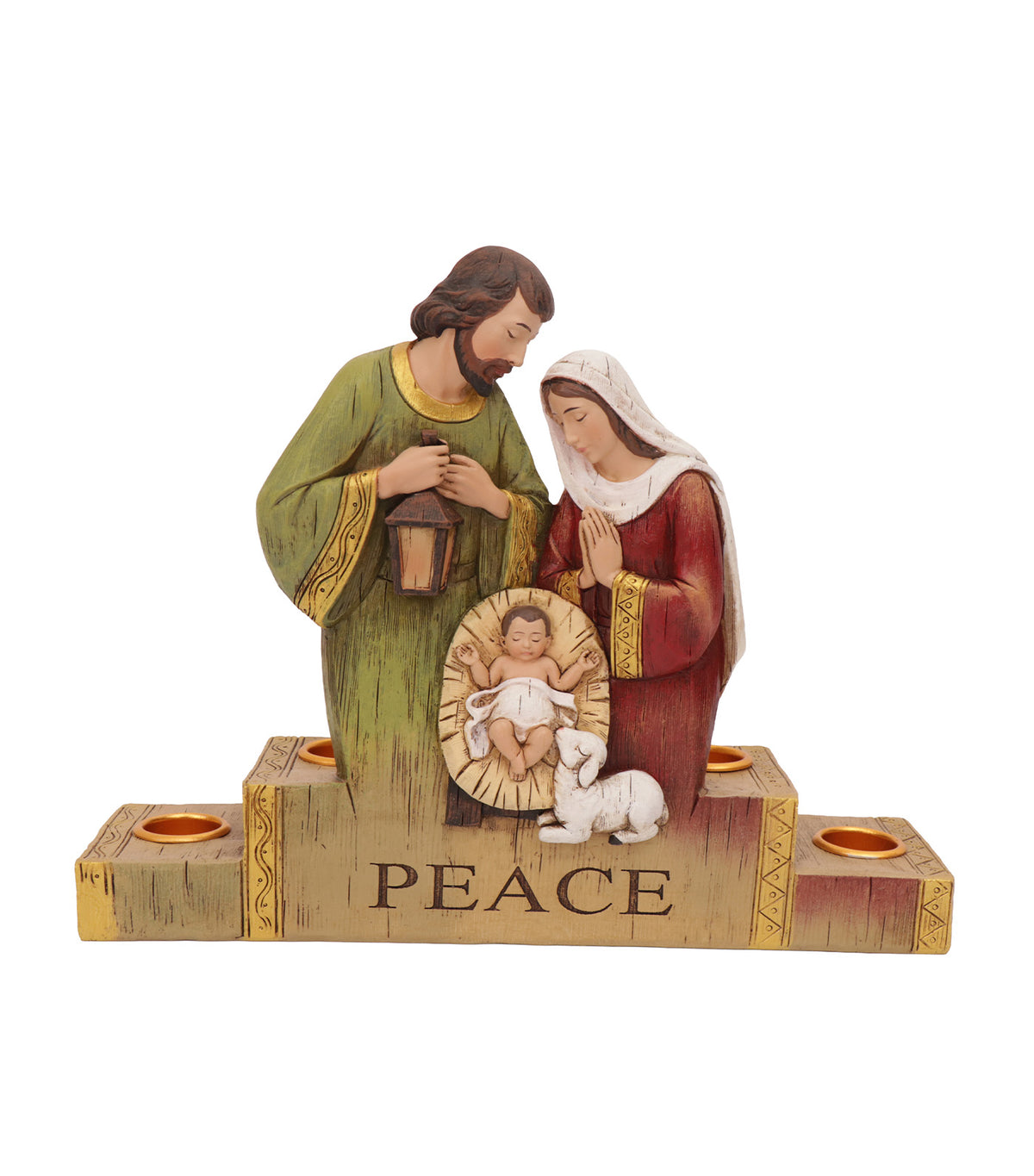 9in Nativity Candle Holder