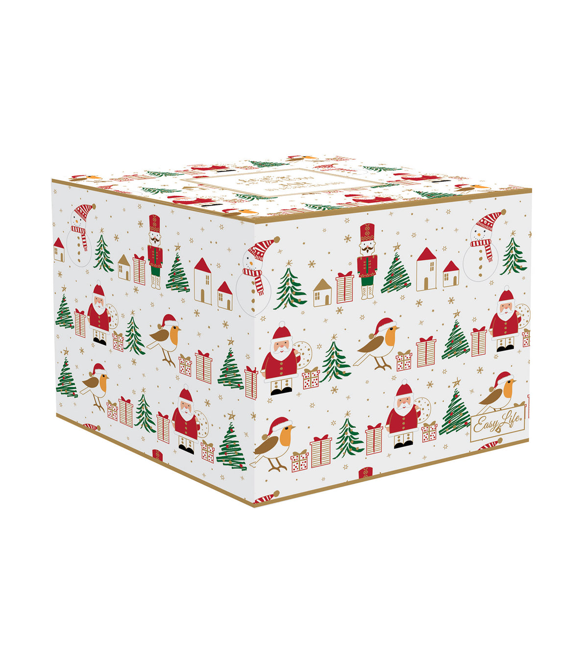 Let It Snow Porcelain Cookie Jar with Embossed Design