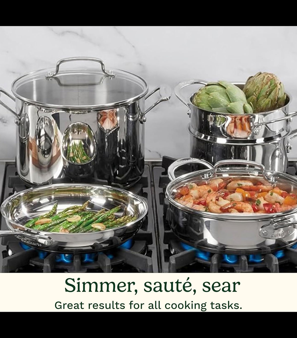 Cookware Set of 11 Silver