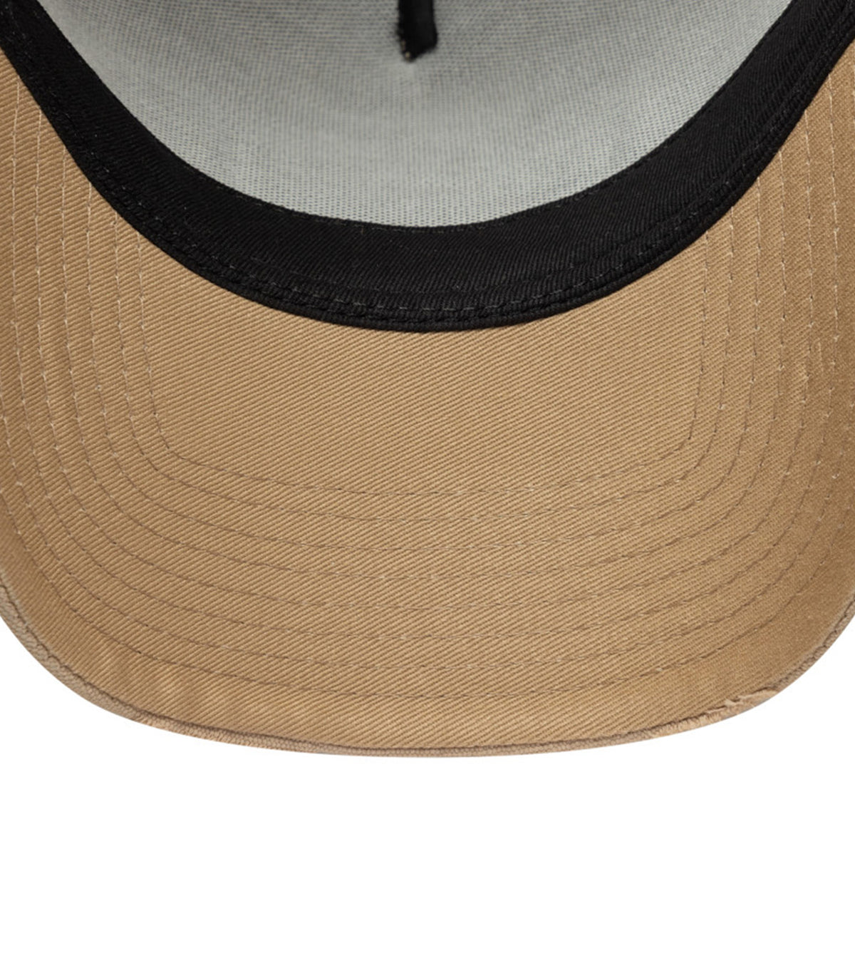 Oval Logo Canvas Distress Navy 9FORTY E-Frame Trucker Snapback Cap Camel