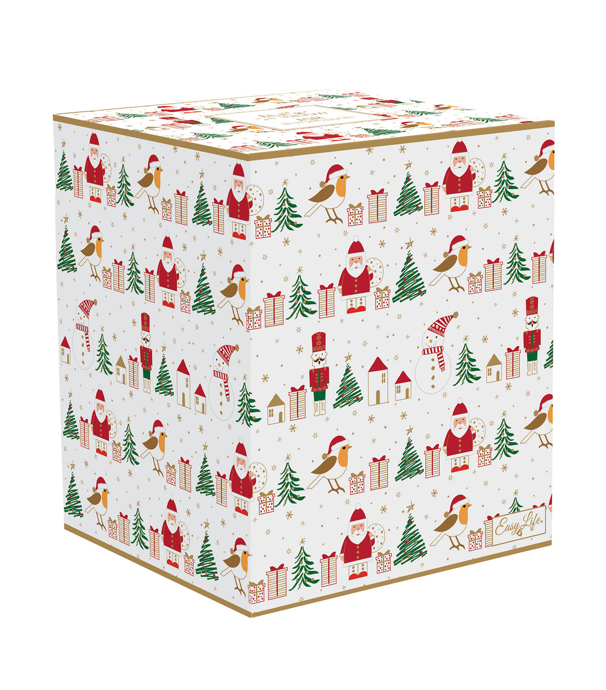 Let It Snow Porcelain Cookie Jar with Embossed Design