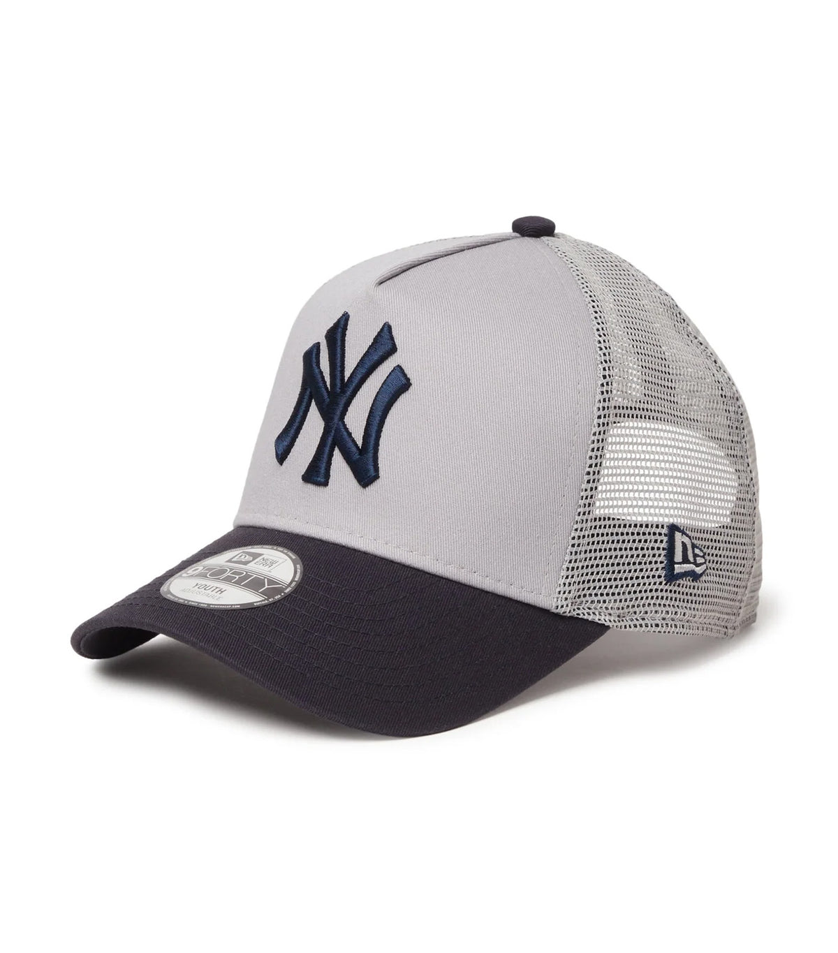 New York Yankees 9FORTY A-Frame Trucker Adjustable Cap Gray/Navy
