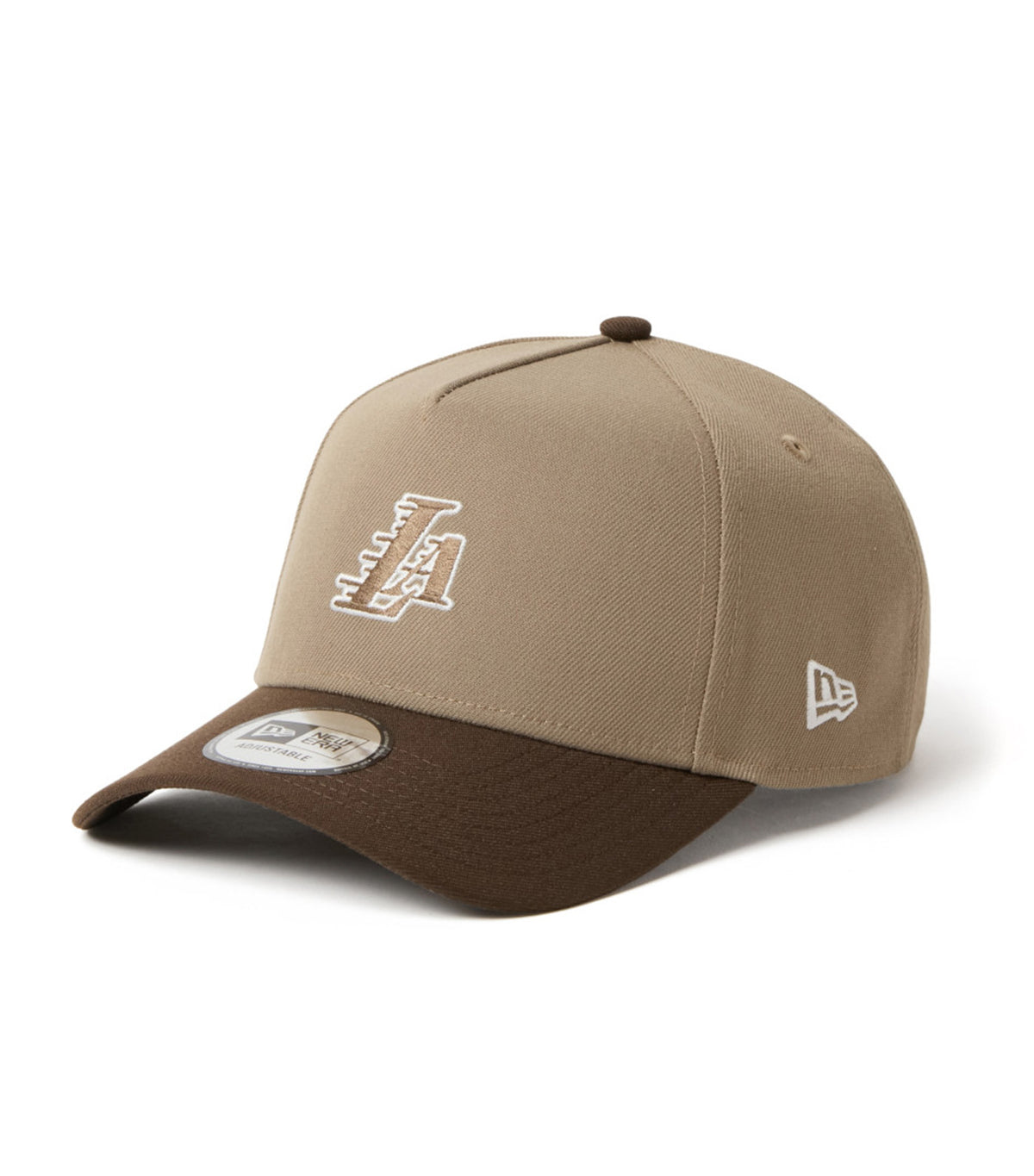 Los Angeles Lakers 9FORTY A-Frame Adjustable Cap British Khaki/Walnut