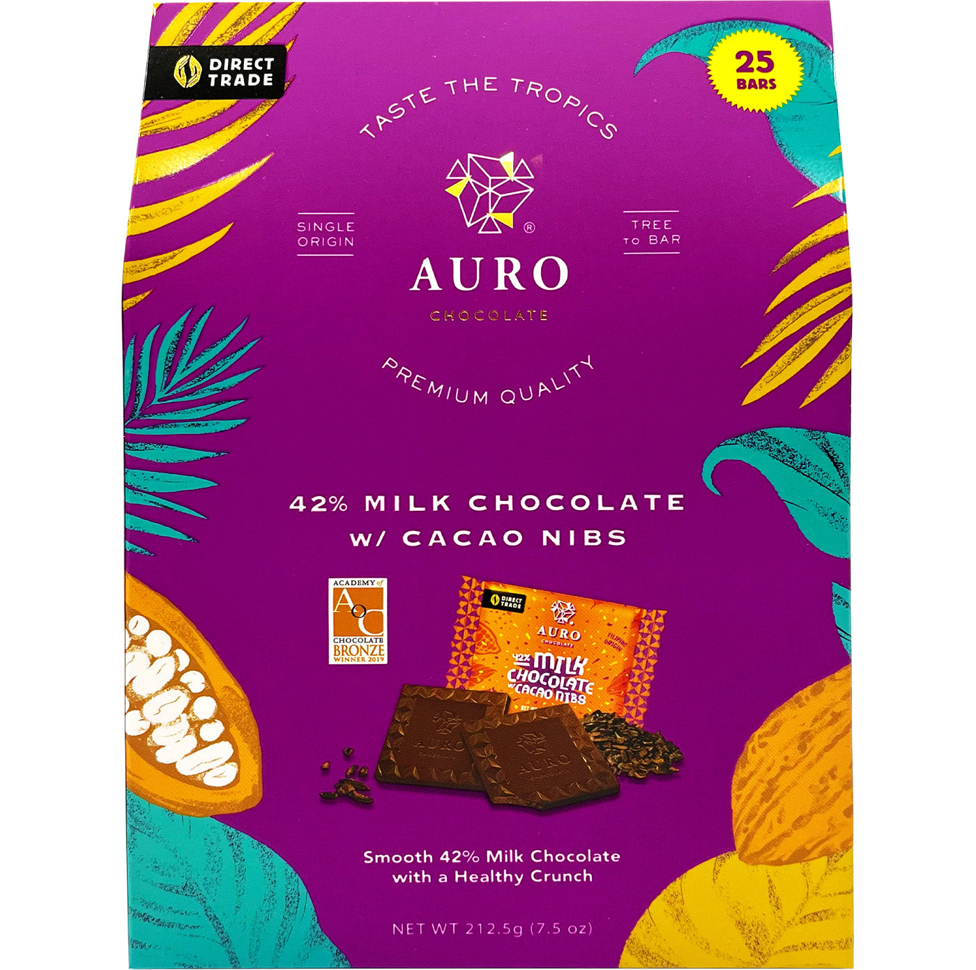 42% Milk Chocolate w/
Cacao Nibs (25 Pack)