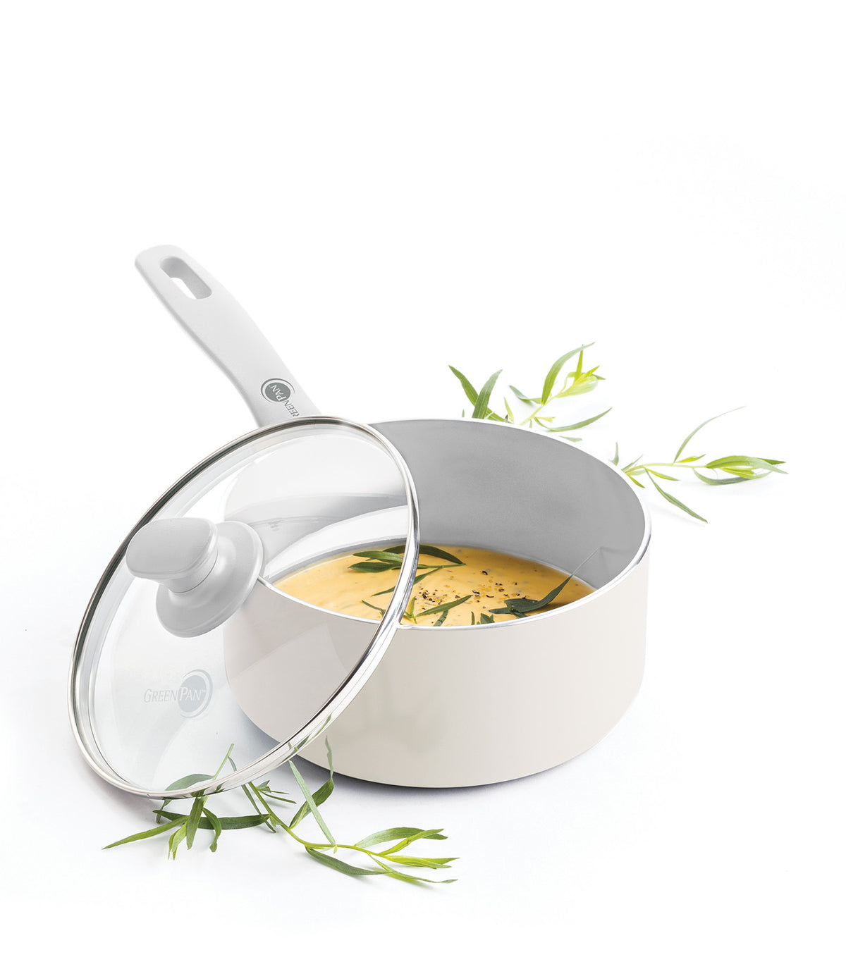 Delight Saucepan with Lid Cream White