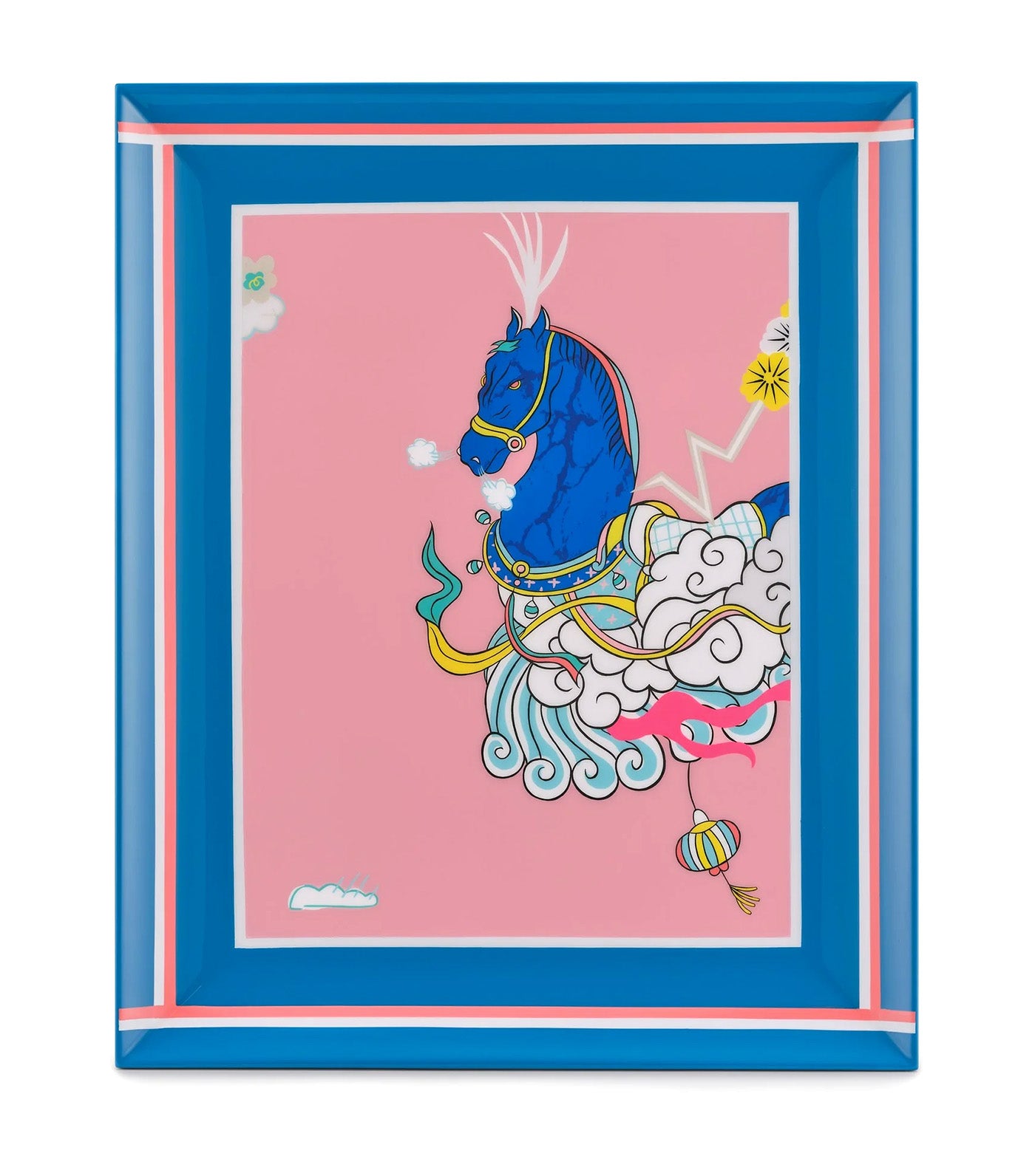 Reverie Rectangular Tray Blue
