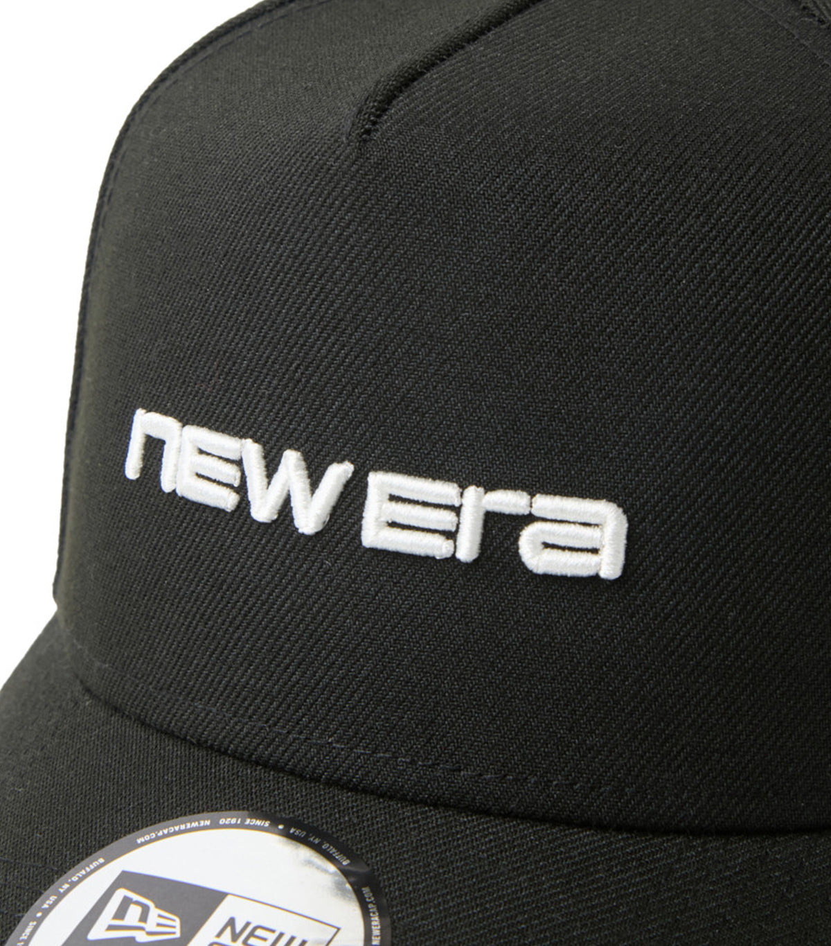 Wordmark Brand Name Logo 9FORTY A-Frame Snapback Cap Black