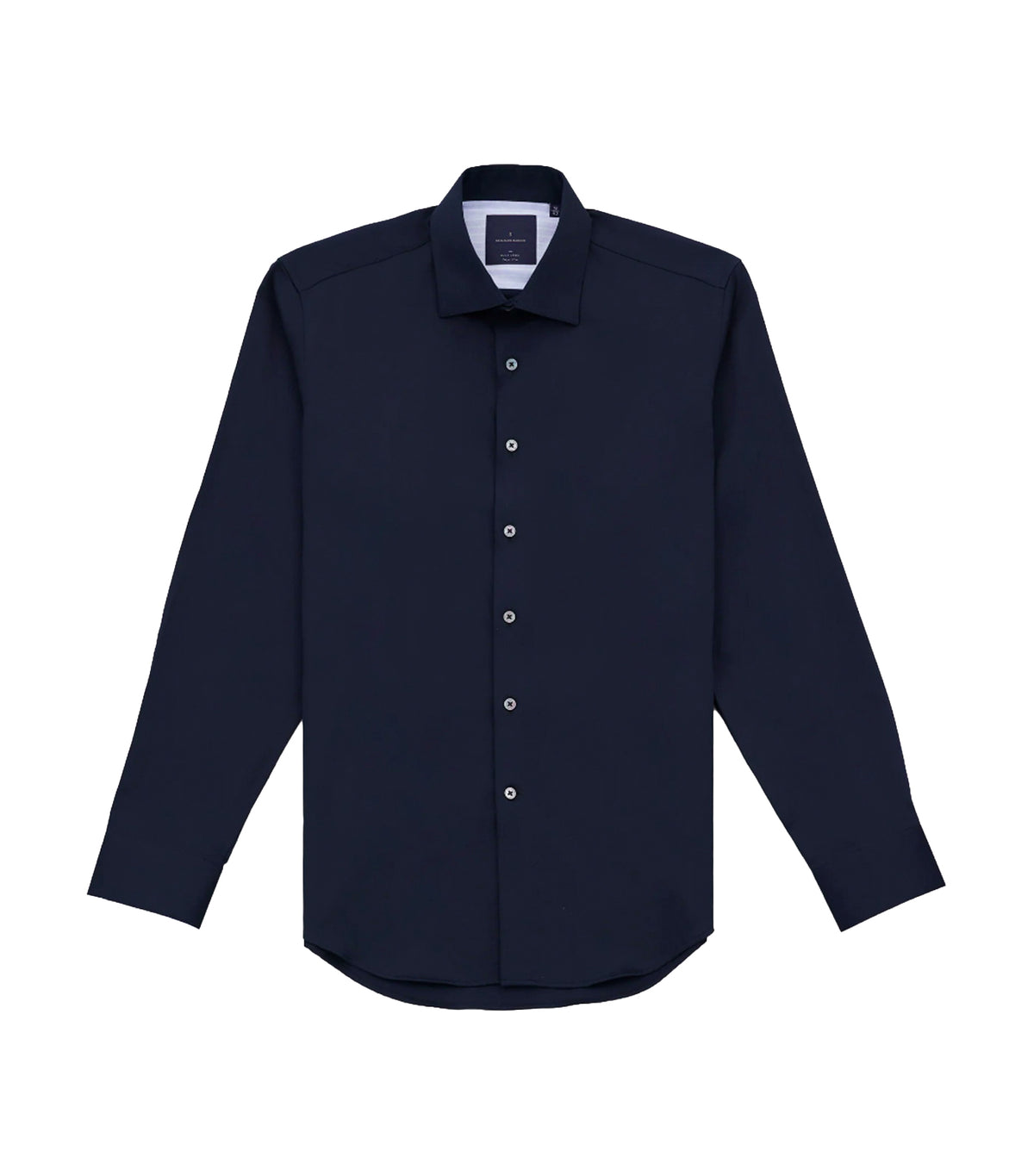 Kashuku Easy Care Herringbone Long Sleeves Shirt Inkblue