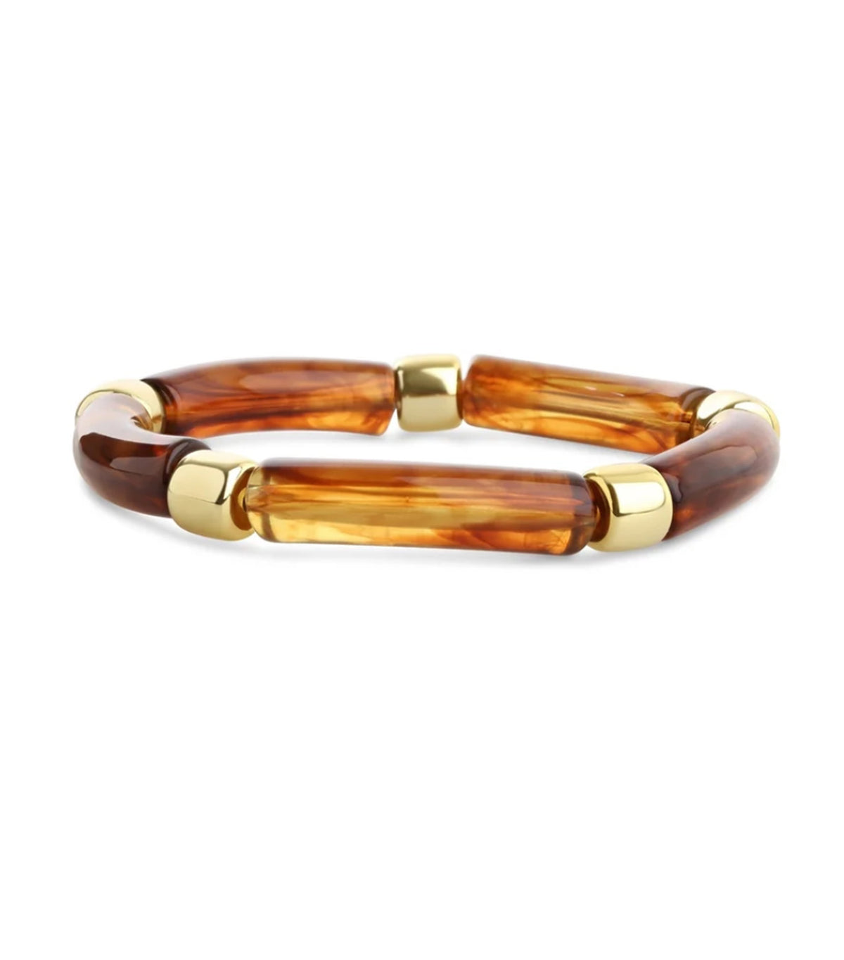 Madeliene Bead Resin Bracelet Tortoise
