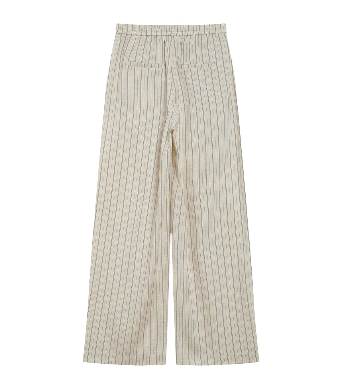 Weston Striped Linen and Tencel Wide-Leg Pants Sable
