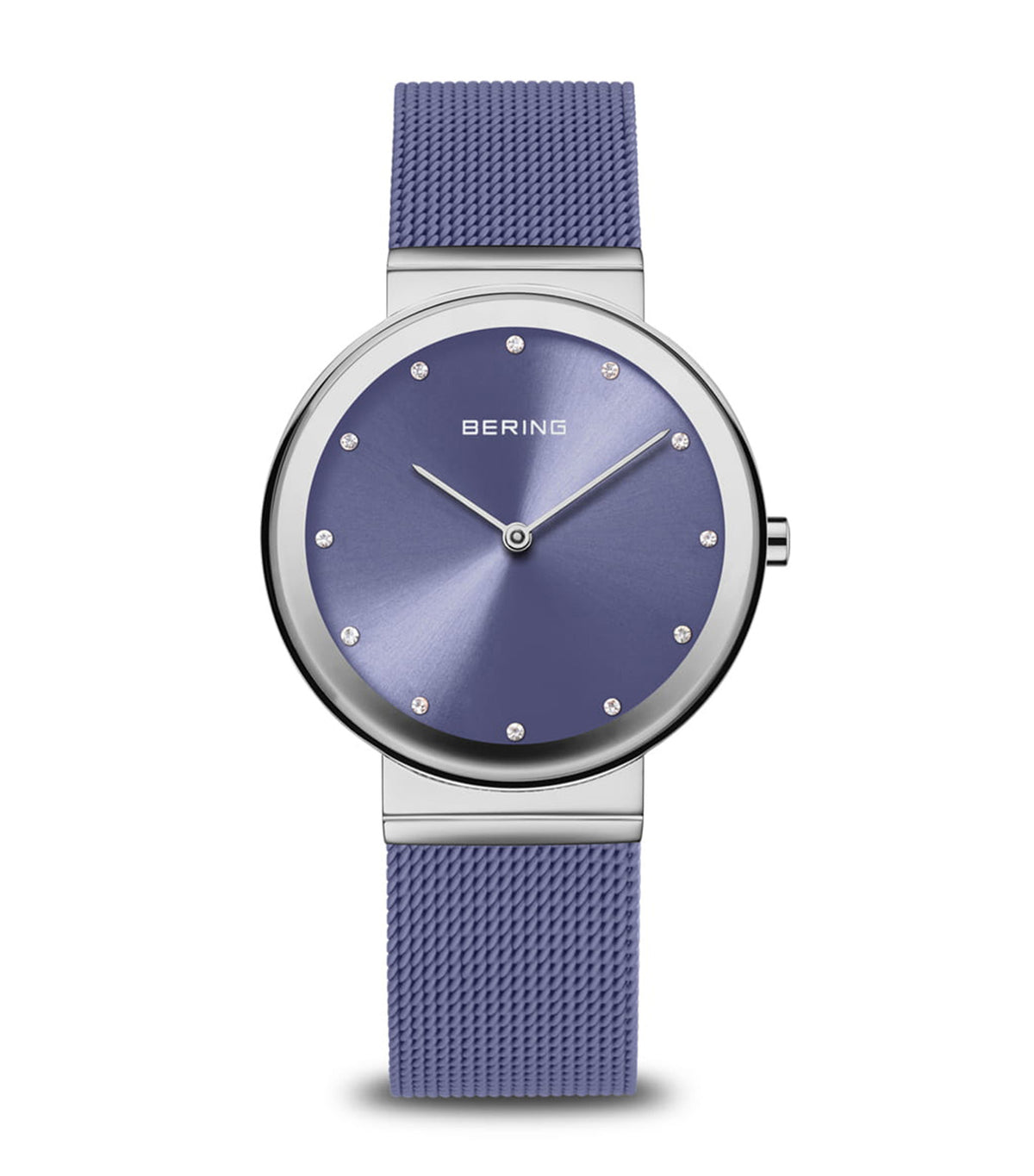 10135-908 Women's Steel Mesh Quartz Watch Silver/Lavender