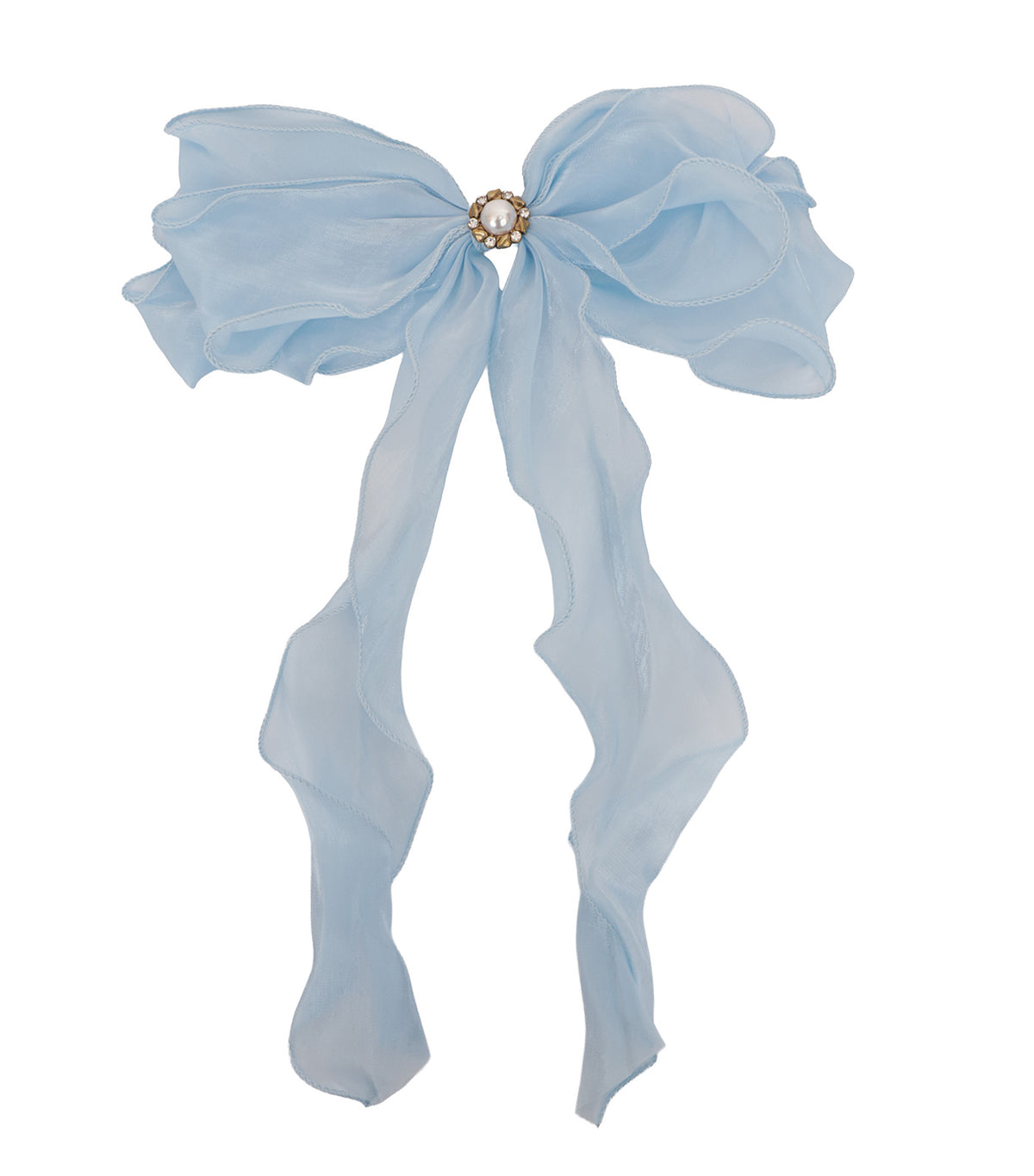16in Ribbon with Pearl Blue