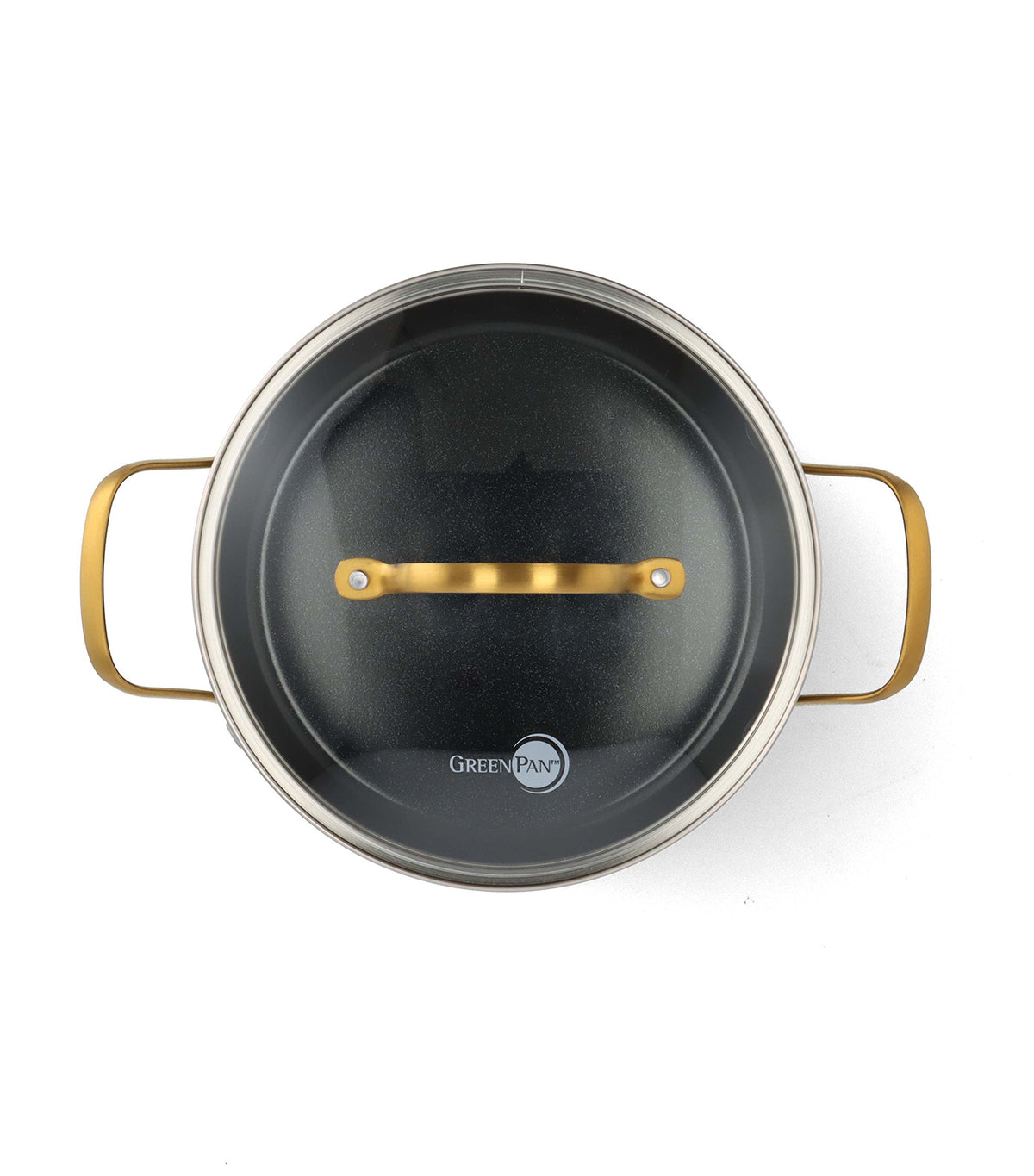 Studio Casserole with Lid Black with Gold Handle