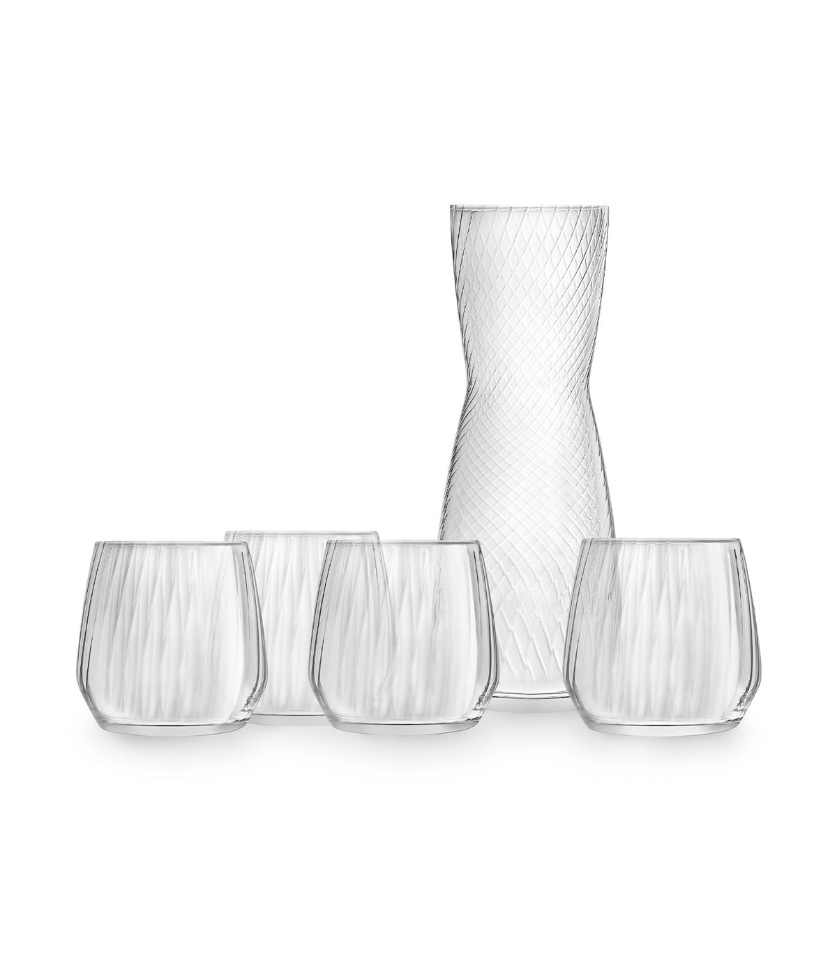 Serene 5-piece Set Decanter and Tumblers Transparent