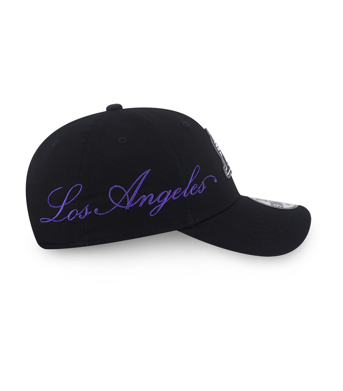 Los Angeles Lakers Cross Panels Script 9FORTY Adjustable Cap Black