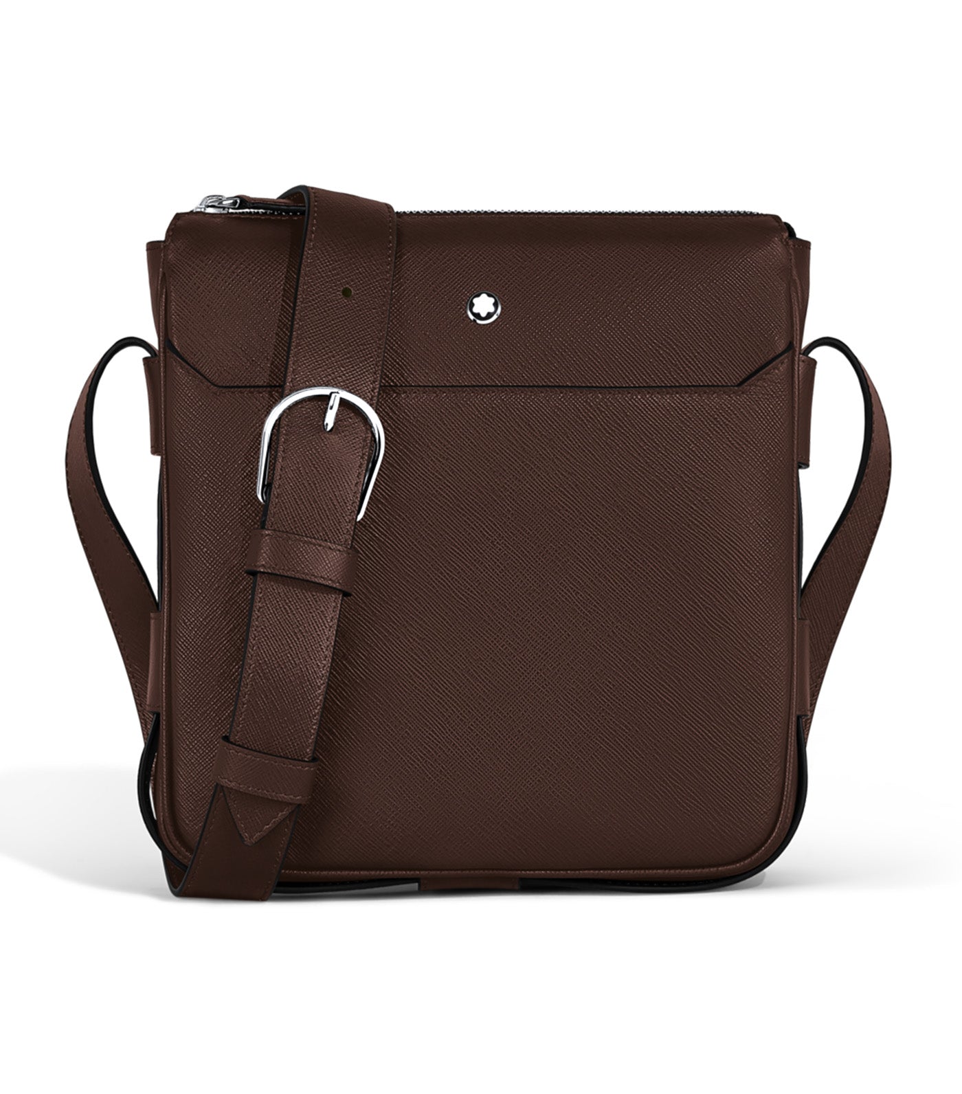 Vertical Belt Messenger Bag in Sartorial Leather Brown