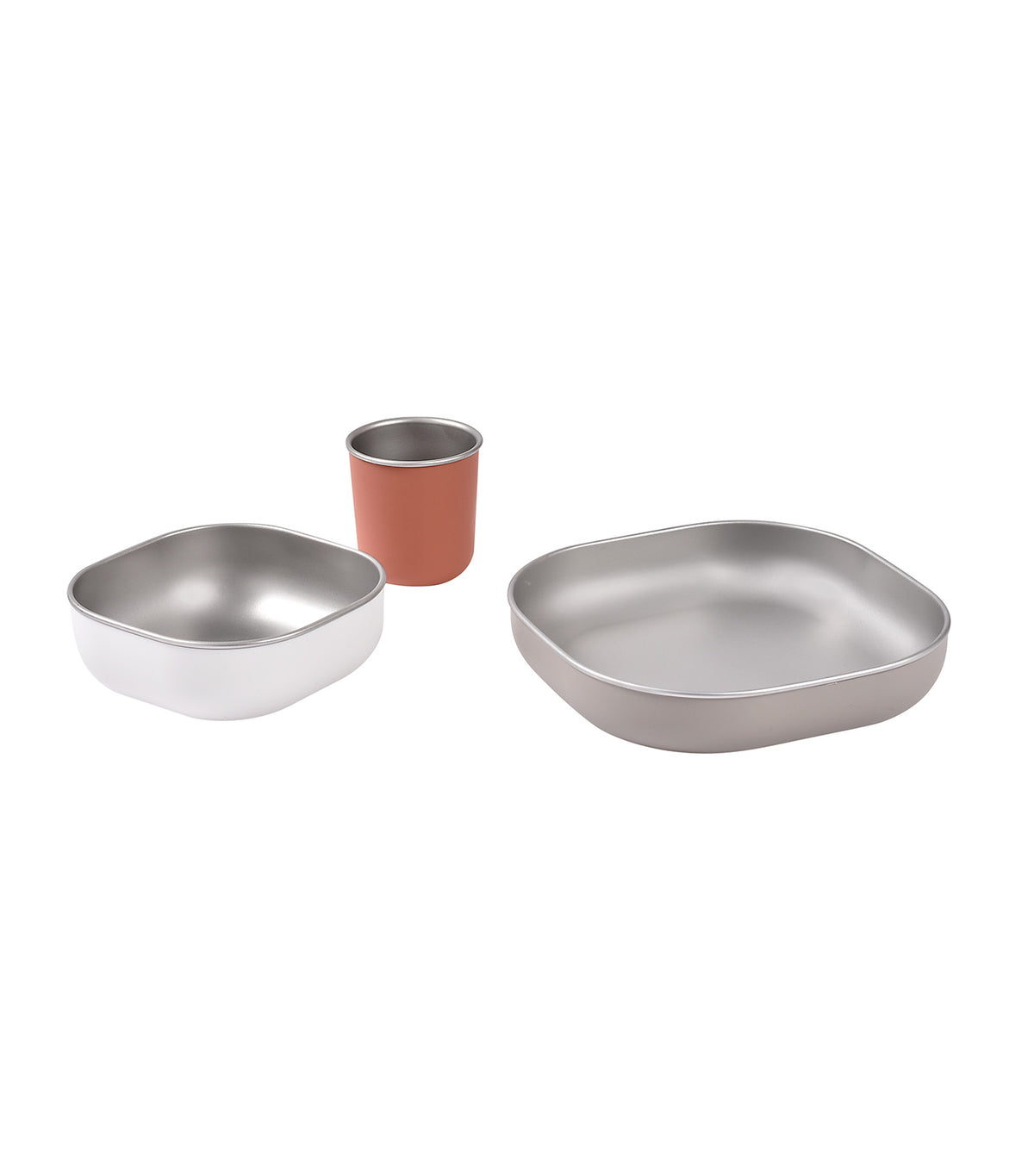 Stainless Steel Meal Set Terracotta