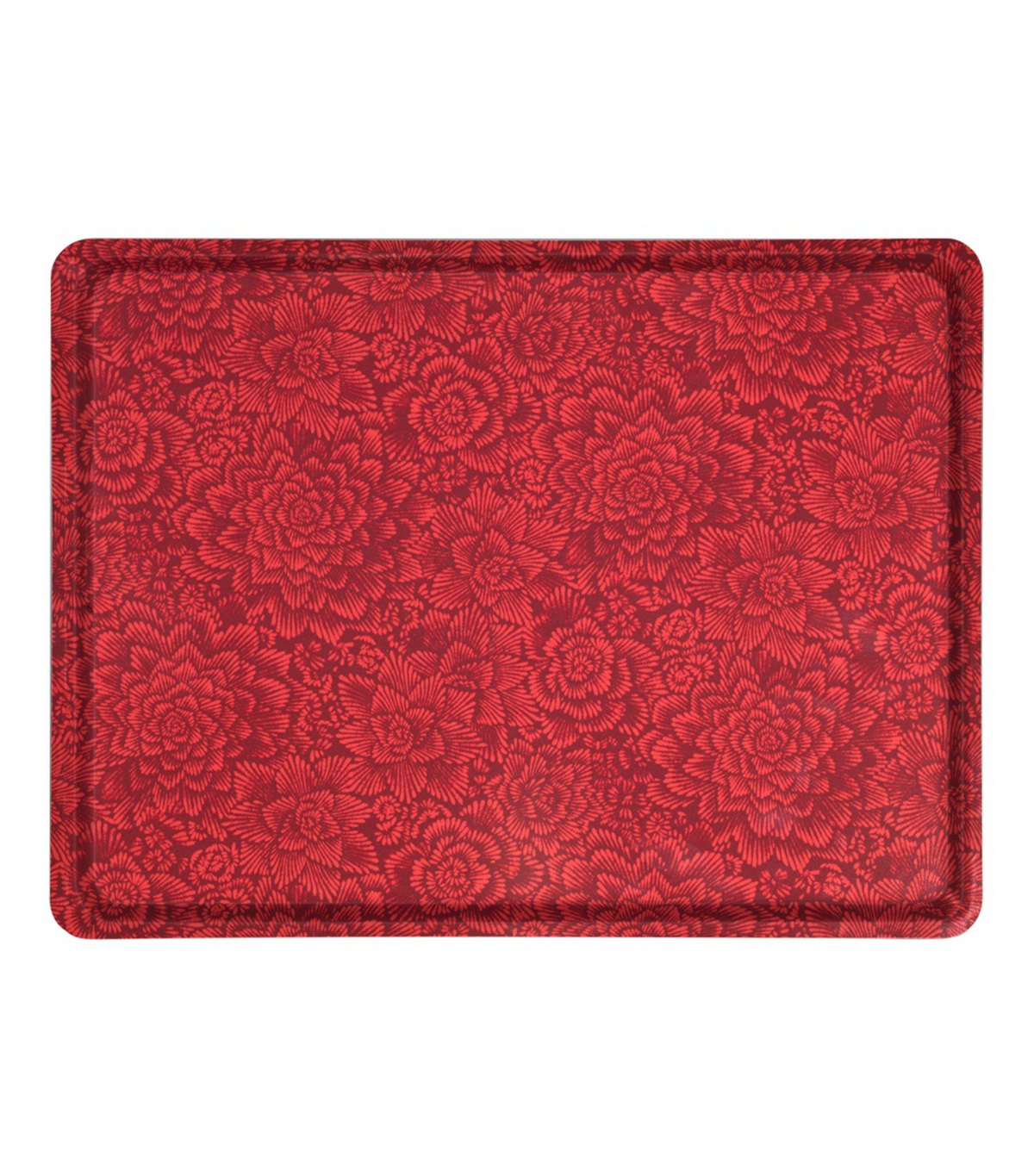 Fleurs Laminated Tray Red