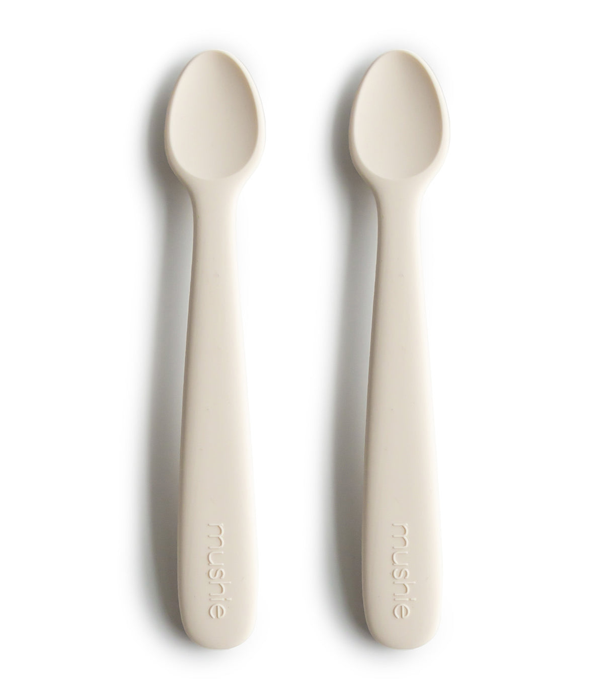 2-Pack Silicone Feeding Spoons Ivory