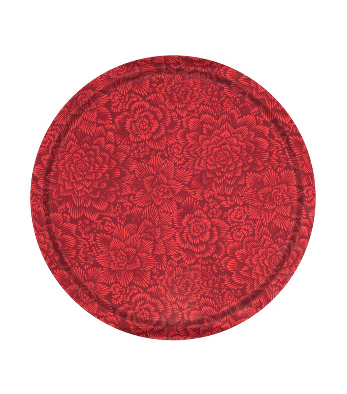 Fleurs Laminated Tray Red
