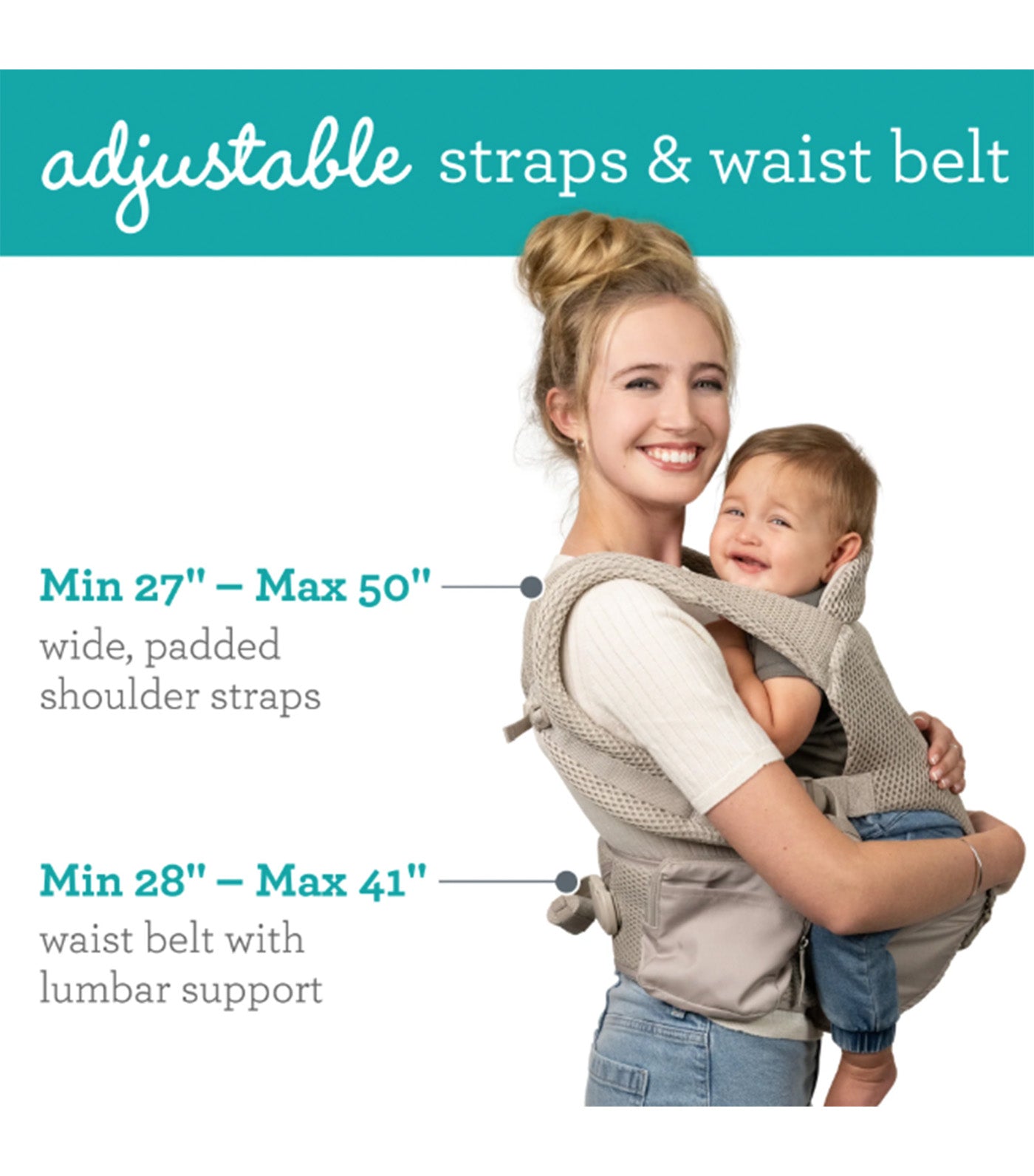 Hip Rider Airy 5-in-1 Hip Seat Carrier Beige