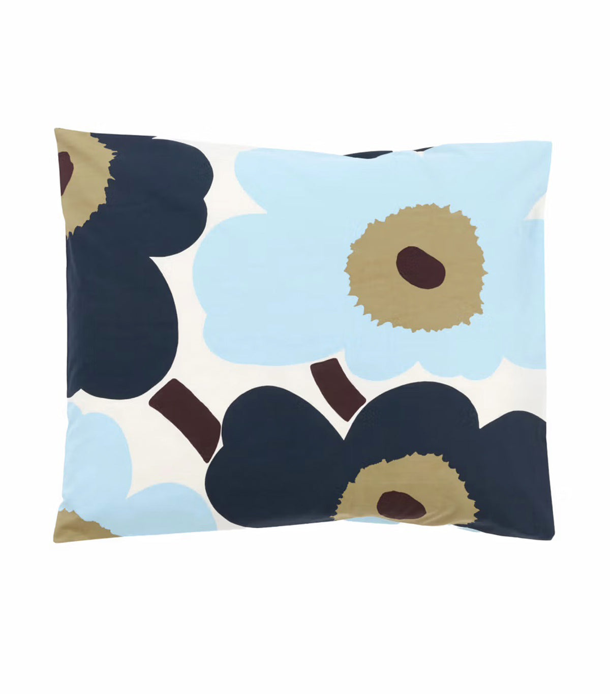 Unikko Pillow Case Off White/Blueberry/Cold Blue