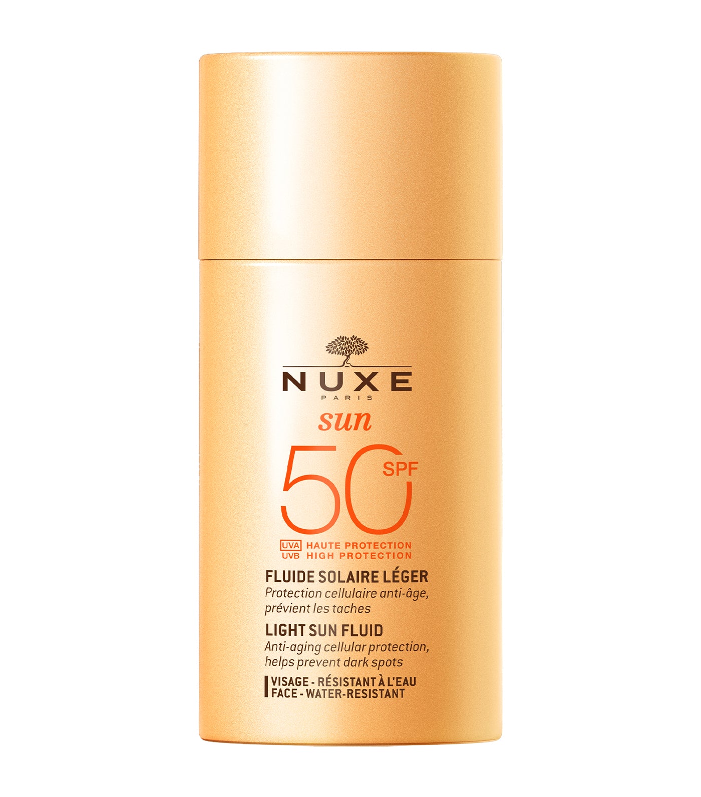Nuxe Sun Light Sun Fluid High Protection SPF50 face