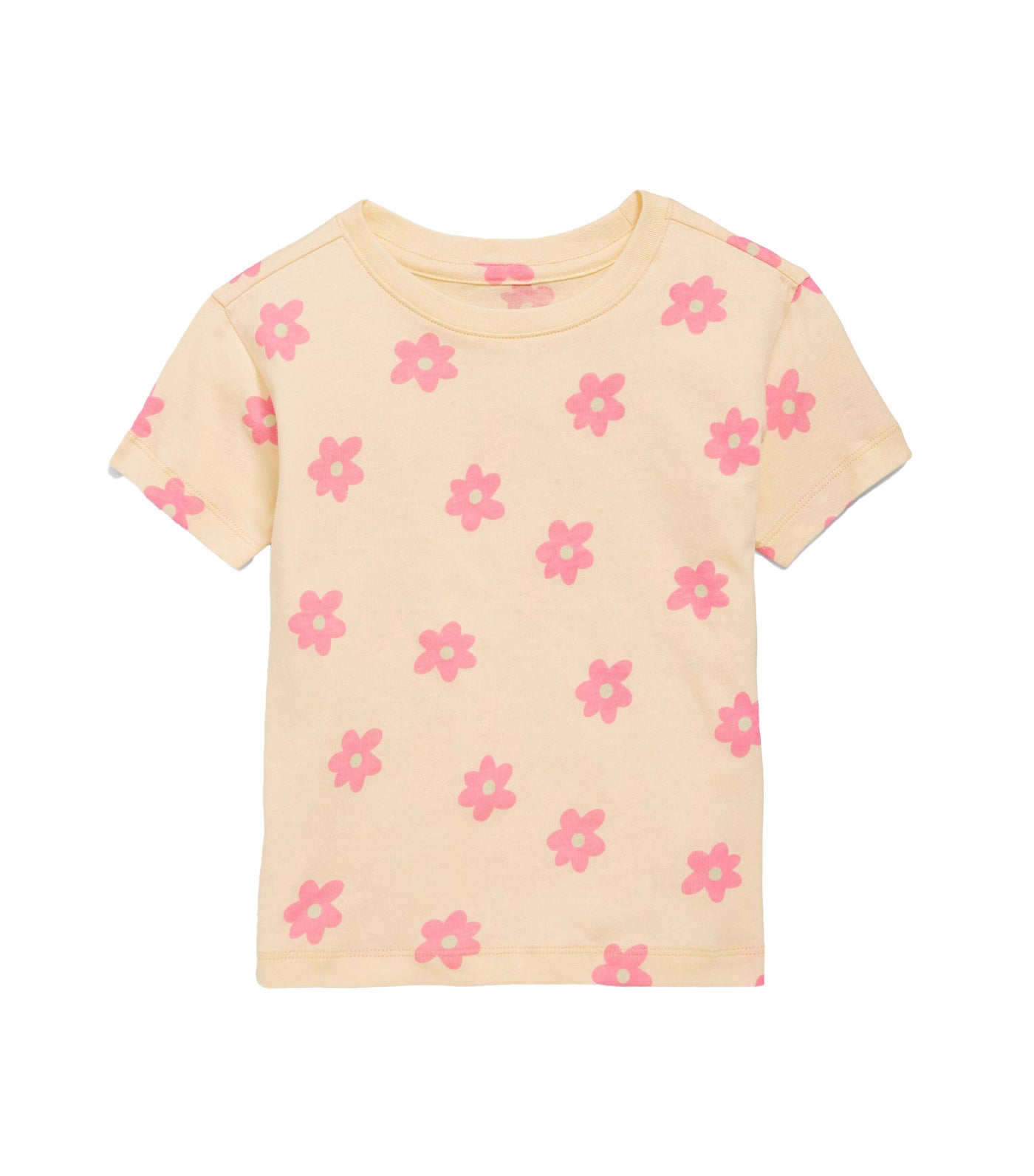 Printed Short-Sleeve T-Shirt Yellow Daisy