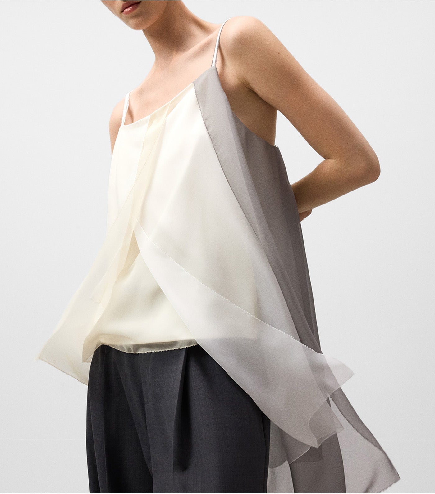 Recycled Polyester Top Ecru