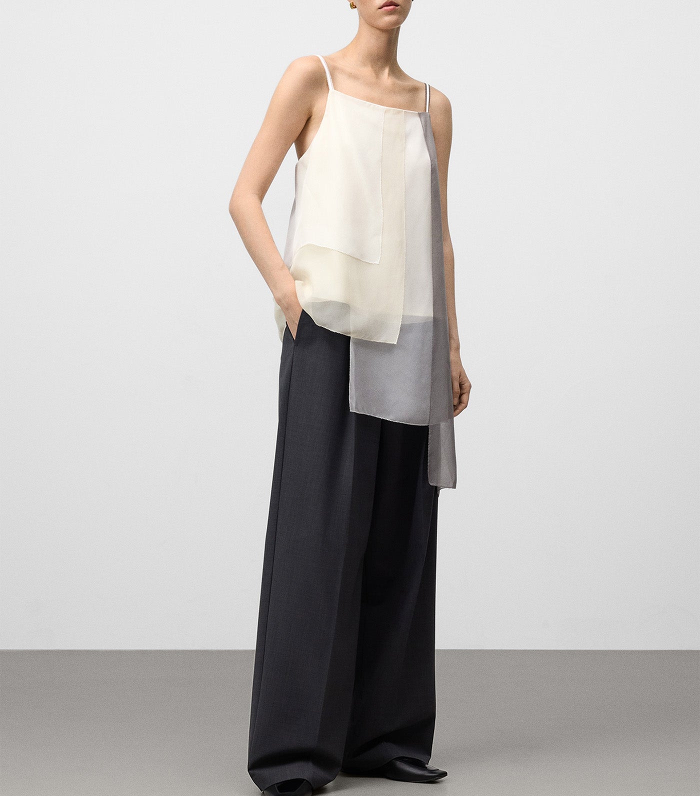 Recycled Polyester Top Ecru