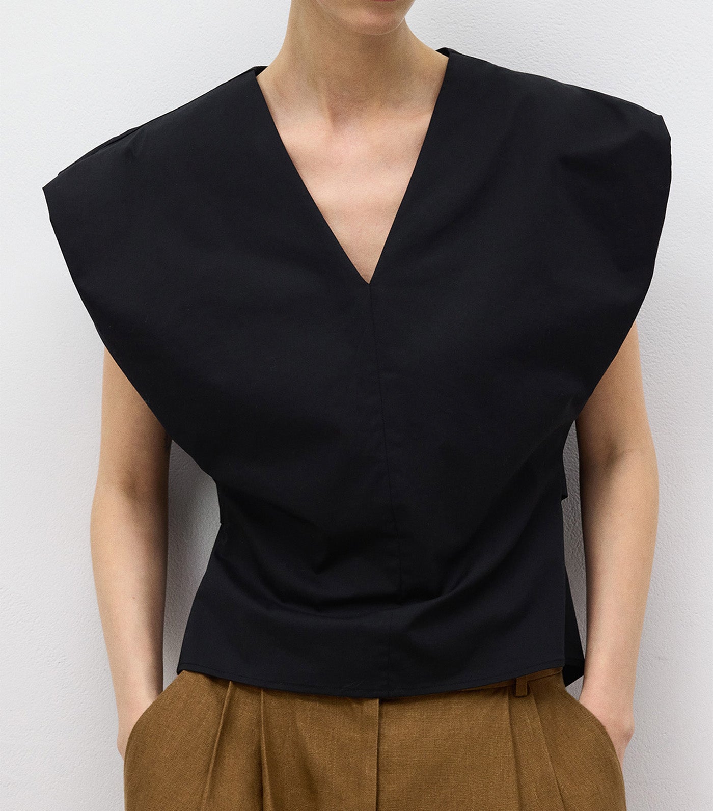 Puffed Sleeve Top Black