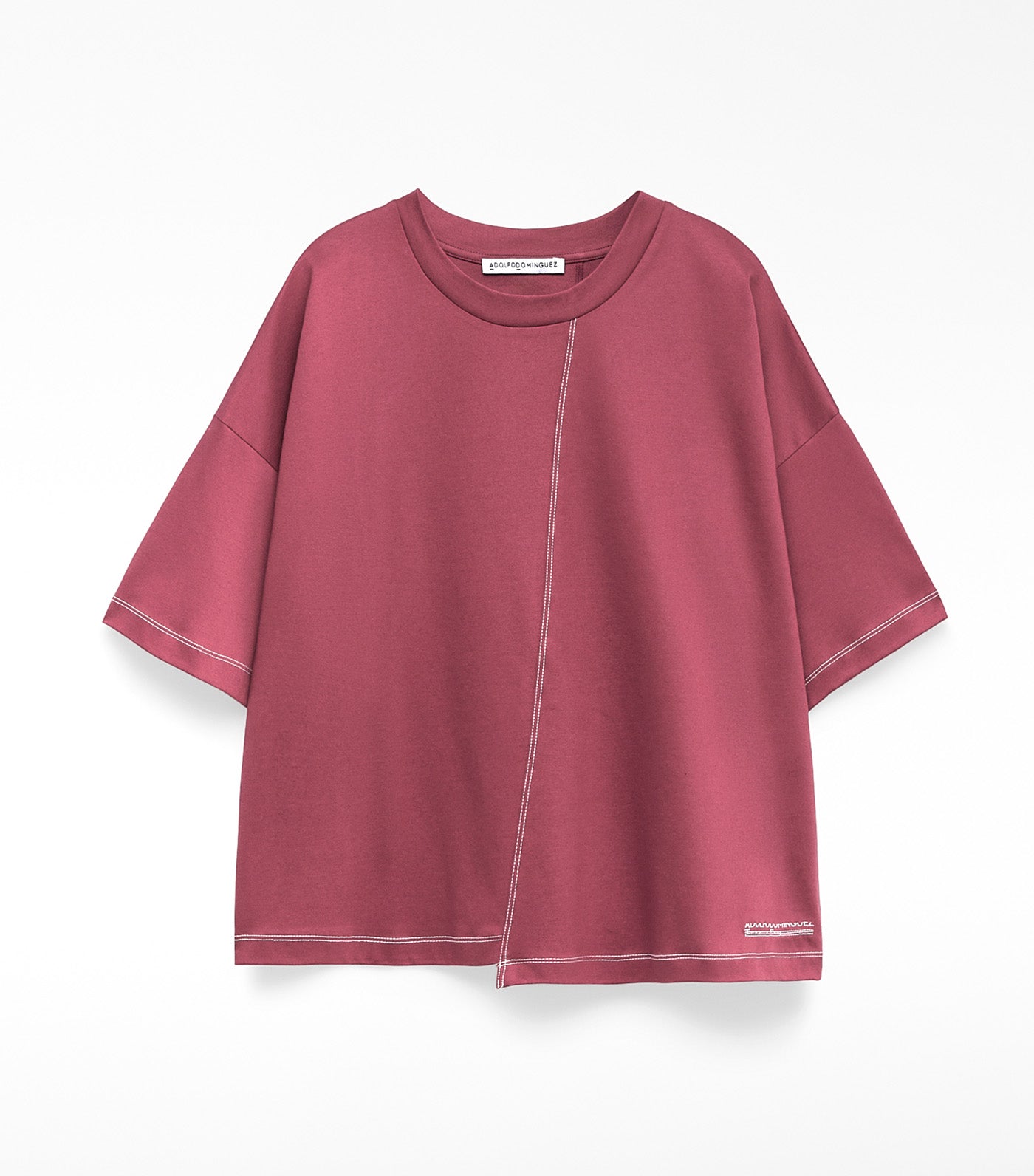 Asymmetrical Relaxed Fit T-Shirt Rosas