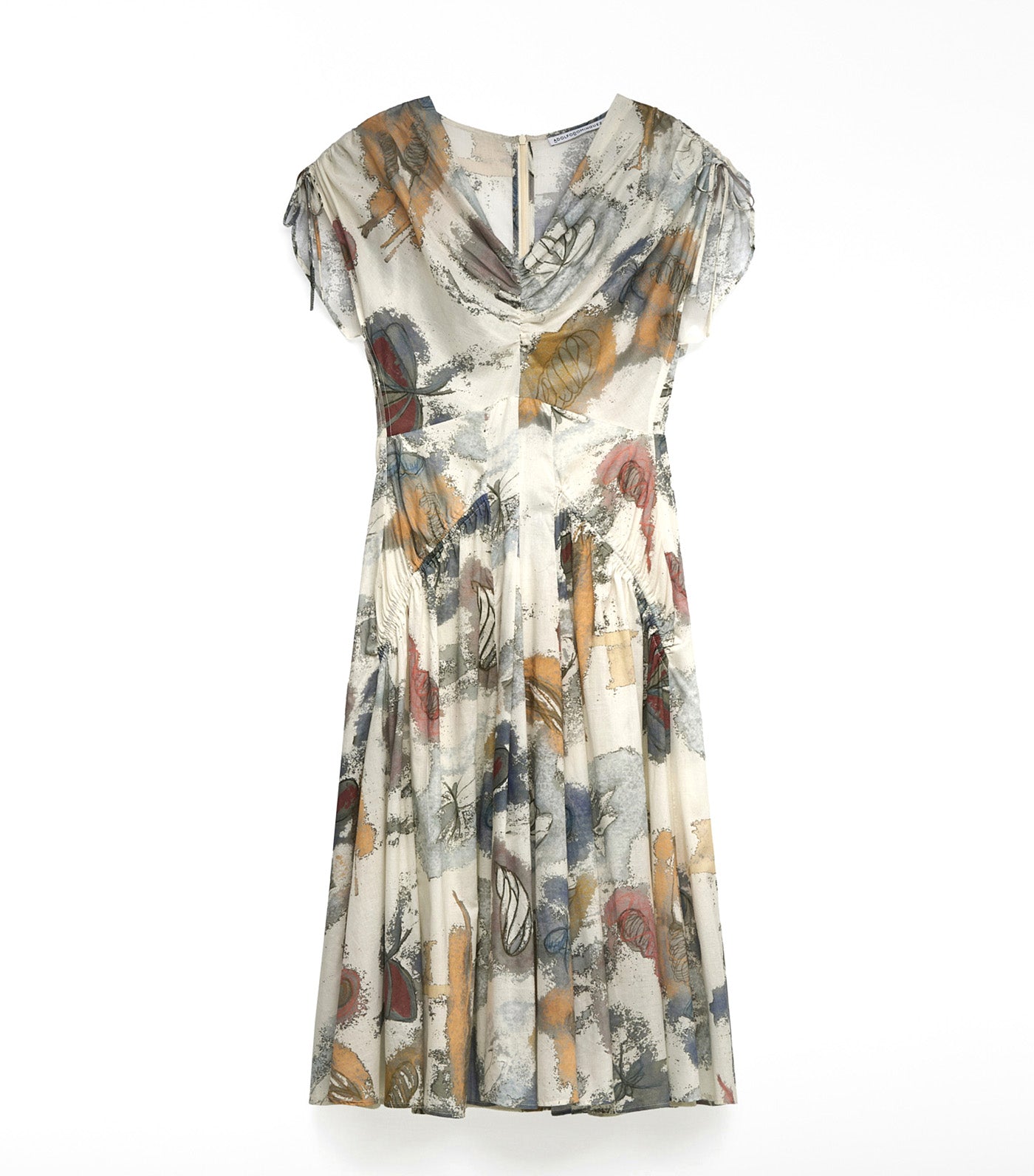 Ruched Printed Dress Multicolor
