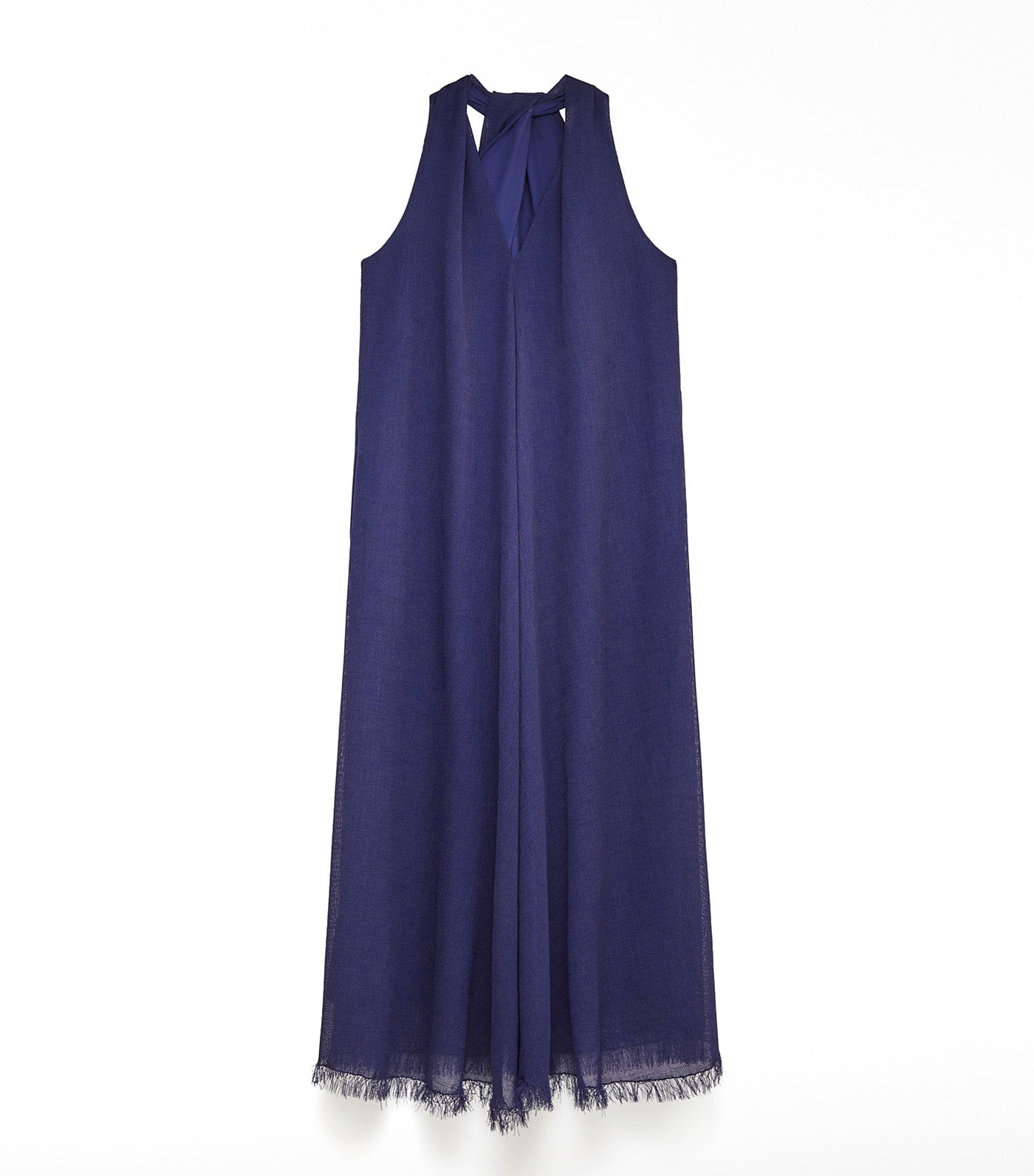 Frayed Hem Dress Blue