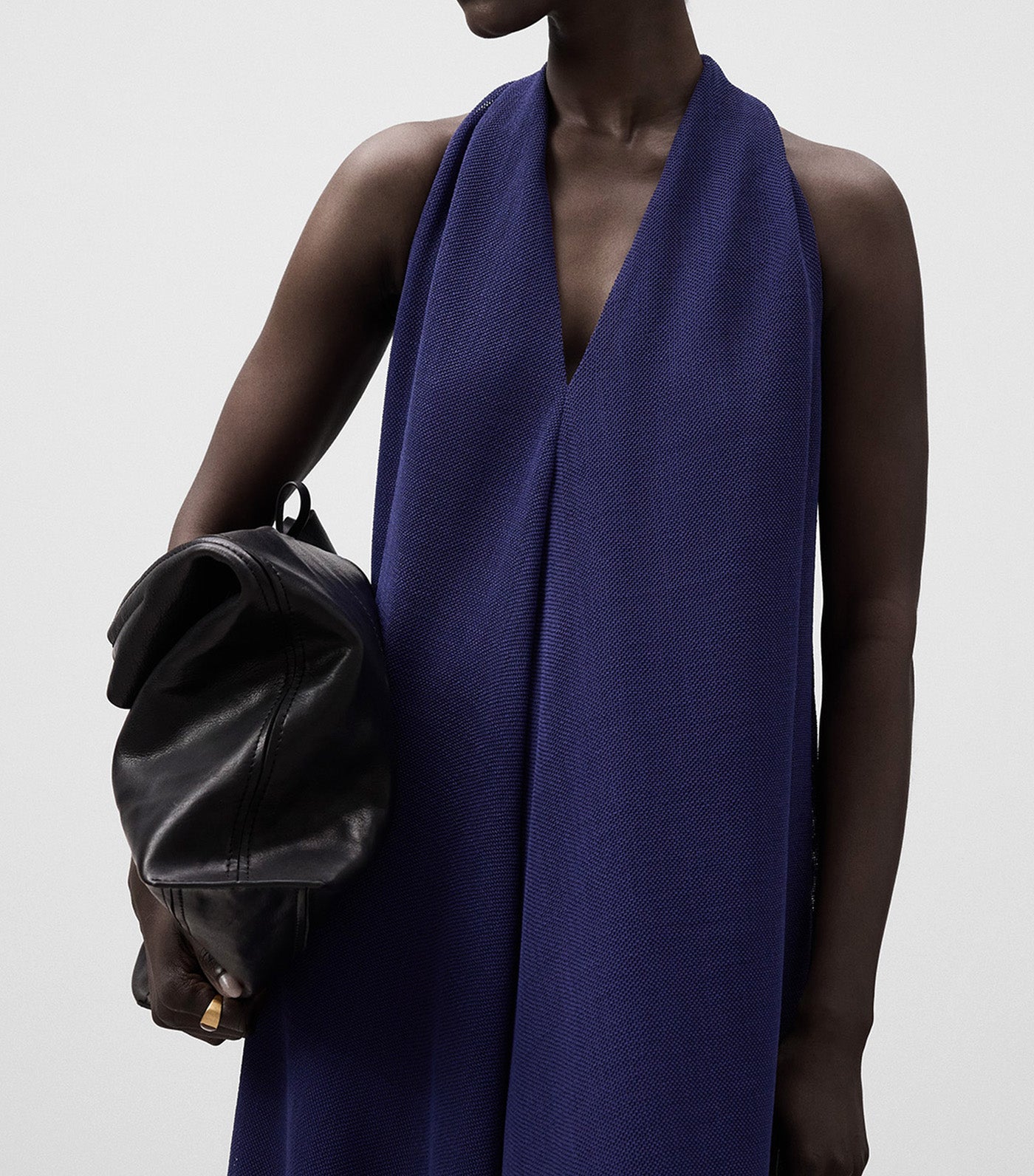 Frayed Hem Dress Blue