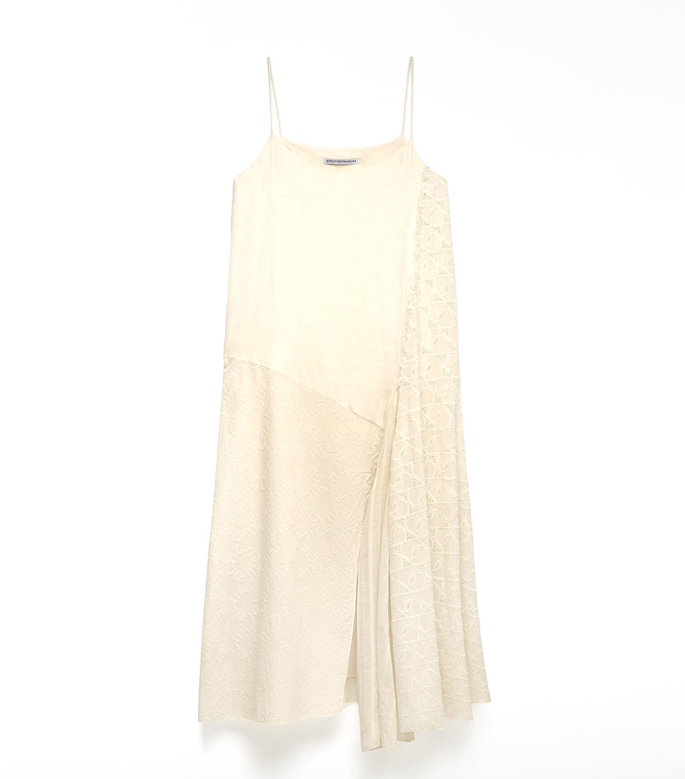 Asymmetrical Combined Dress Natural