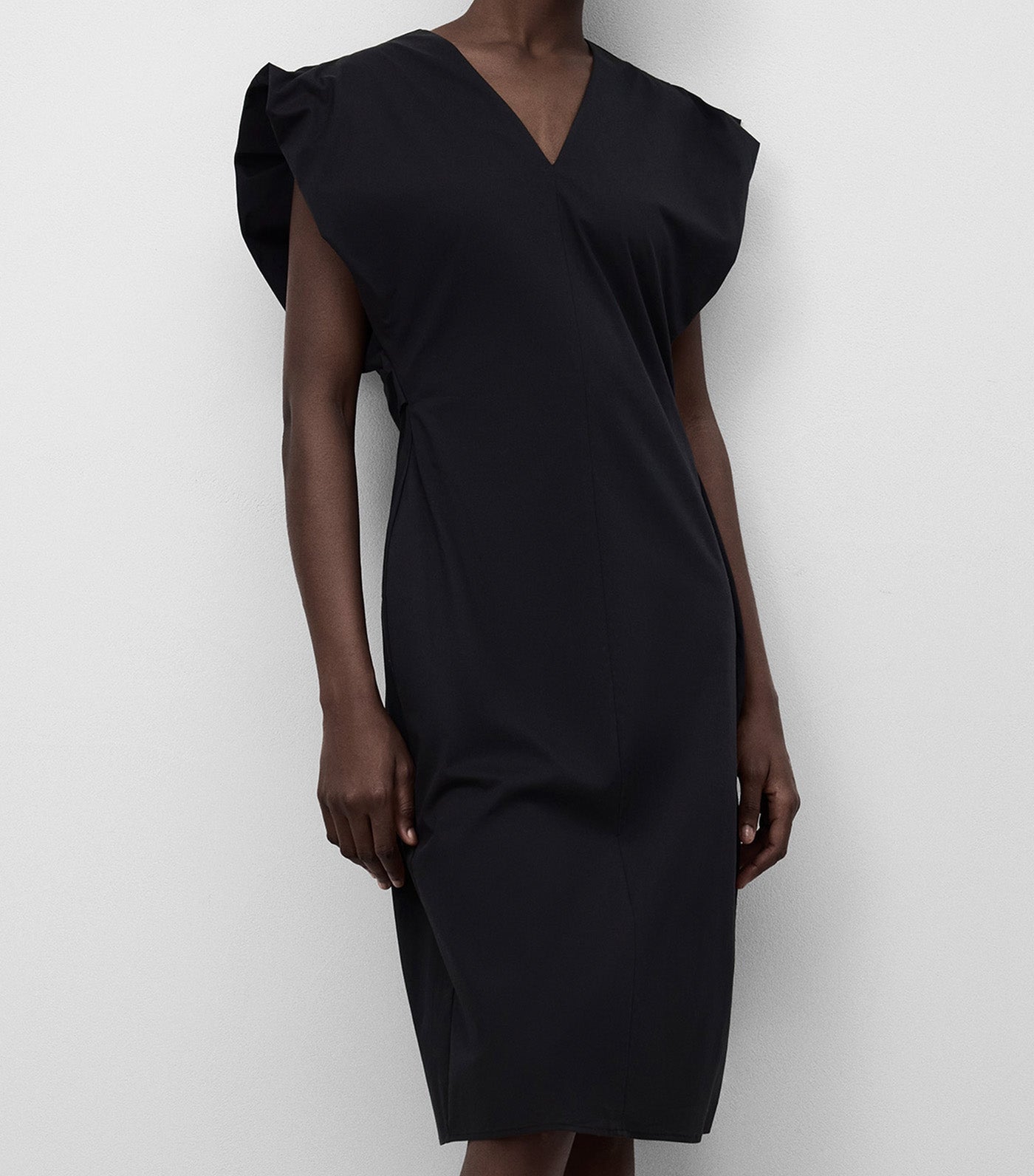 Puffed Sleeve Dress Black
