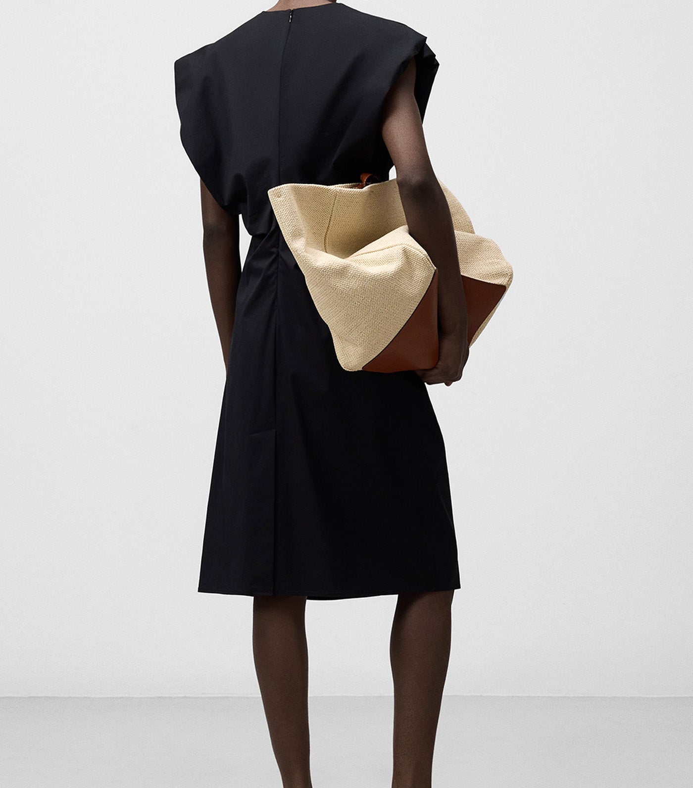Puffed Sleeve Dress Black