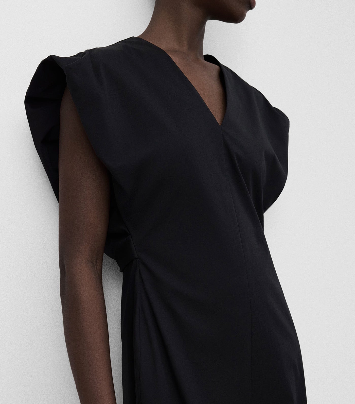 Puffed Sleeve Dress Black